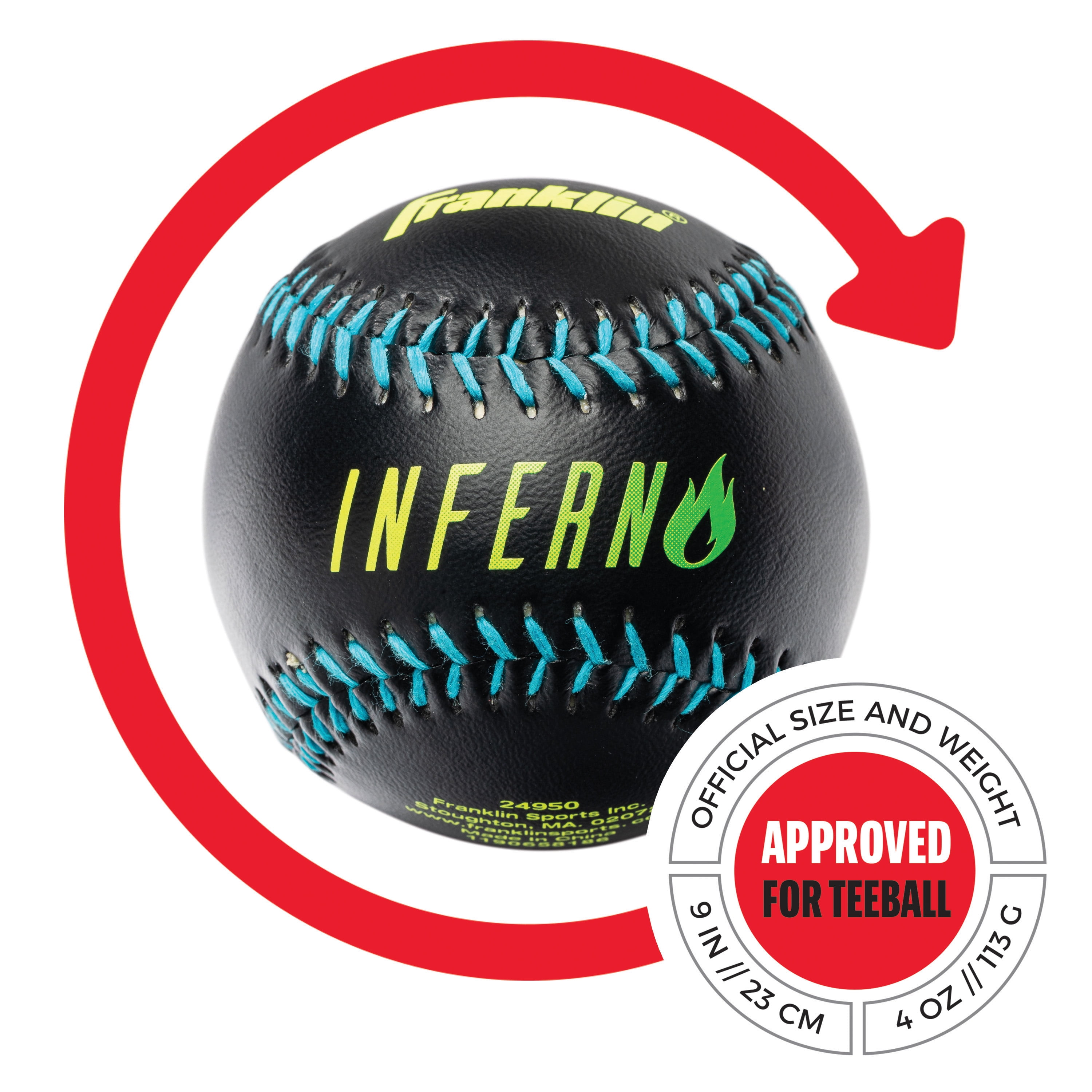 Franklin Sports Blue Inferno Teeball Set with Bat, Ball and Glove (Blue, 25 in) l2ze9