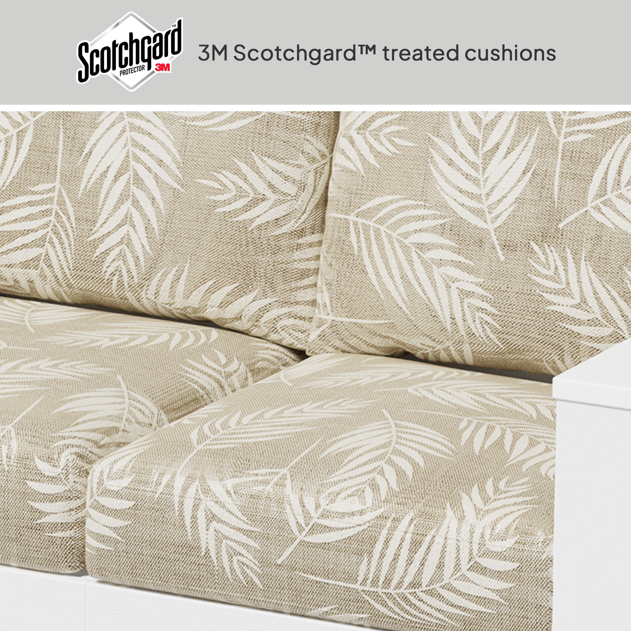 Better Homes & Gardens Ezra Outdoor HDPE Sofa (White, 81.75 in W x 31.35 in D x 34 in H) jimex