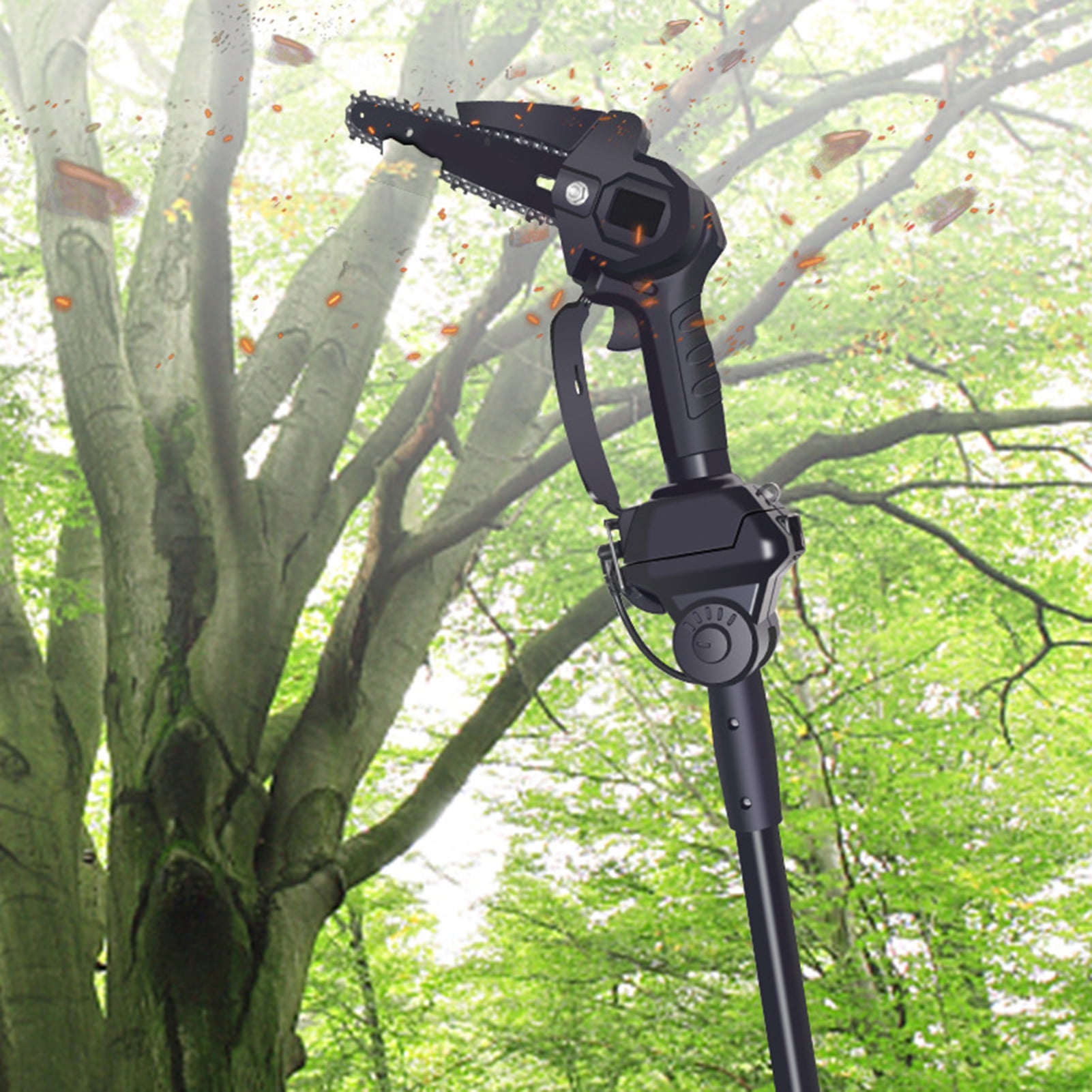 Birinta Cordless Pole Saw and Mini Chainsaw Set, Electric Tree Trimmer with Retractable Extension Pole (Black, 1 Set) bfaz8 - Image 4