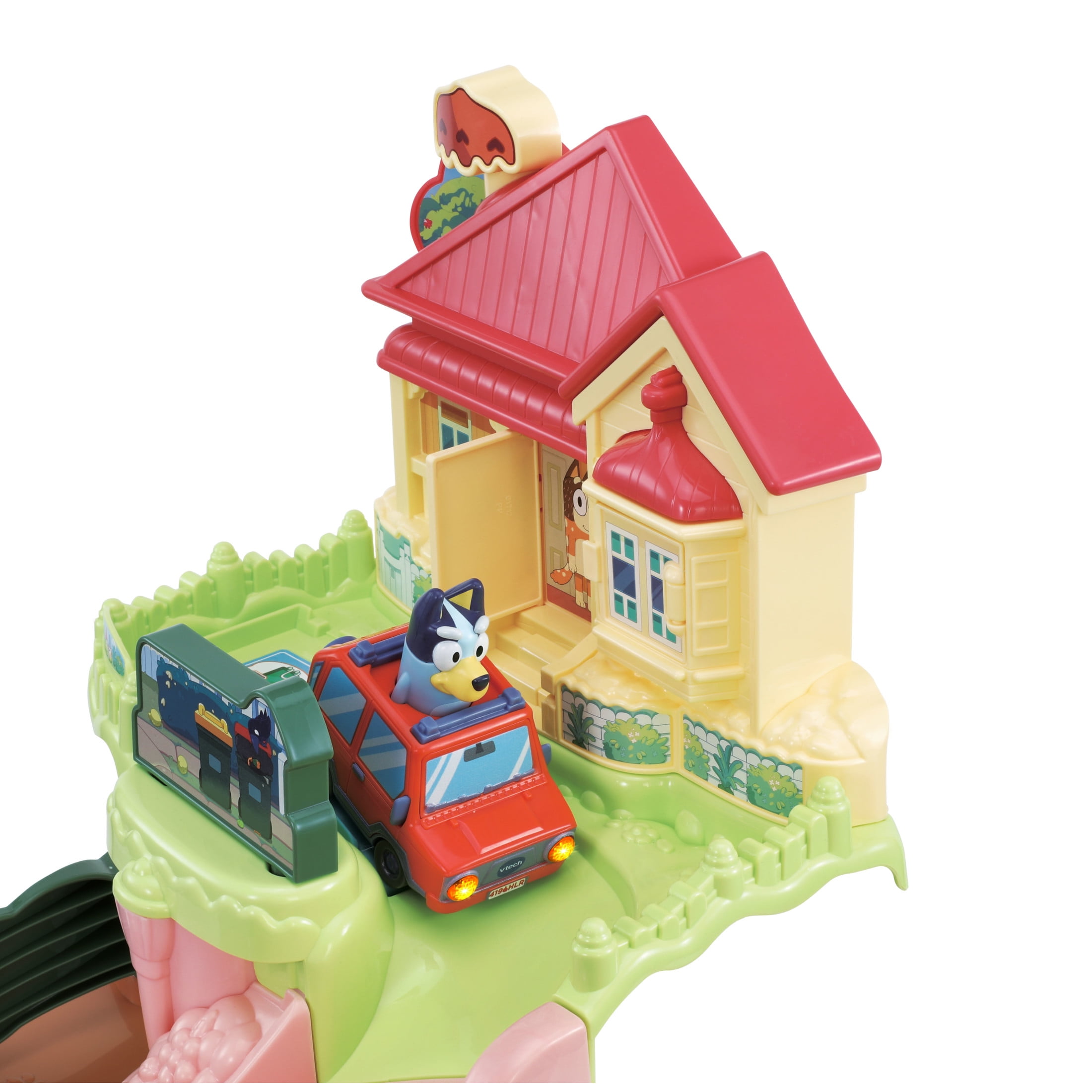 VTech Bluey Road Trip Electronic Playset with Heeler 4WD and Bingo Pedal Car (1 Set) lalcz