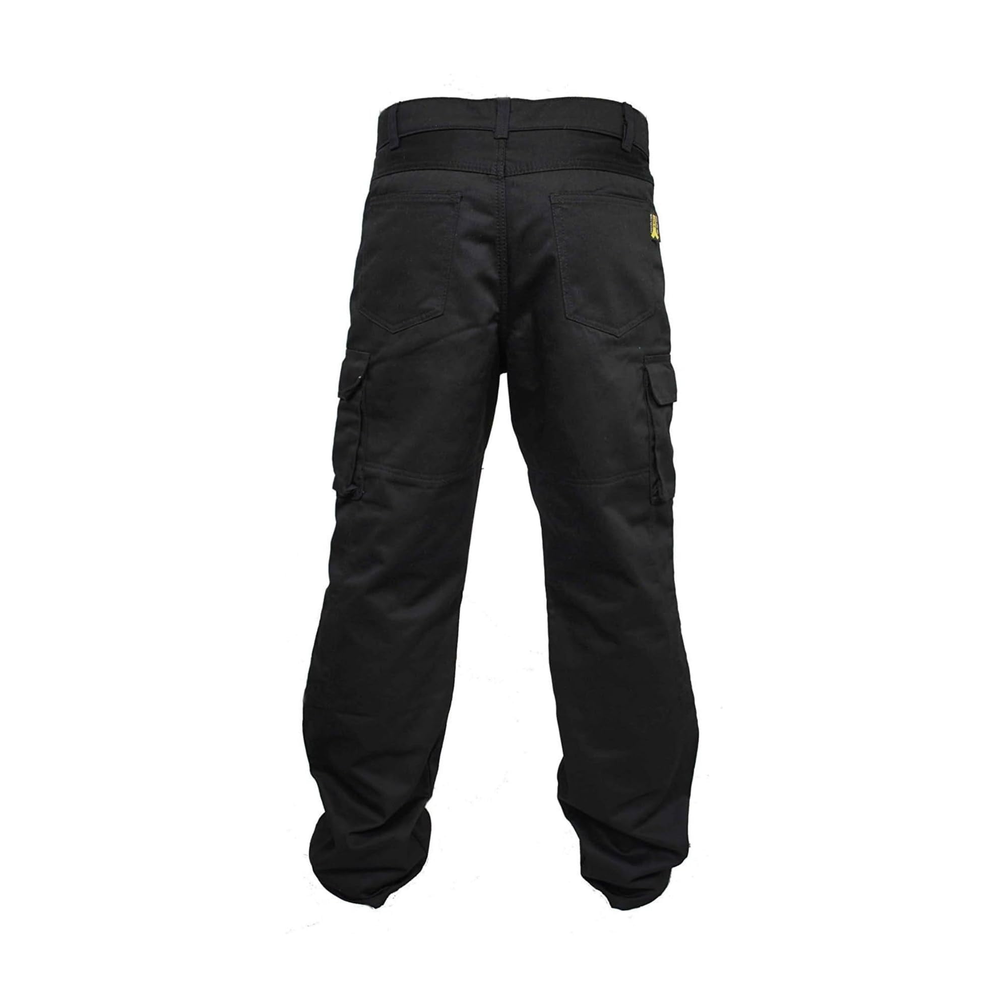 Rider Protec Mens Motorcycle Cargo Pants with Aramid Lining and Protective Hip and Knee Armor (Black, 32 in) sfetn