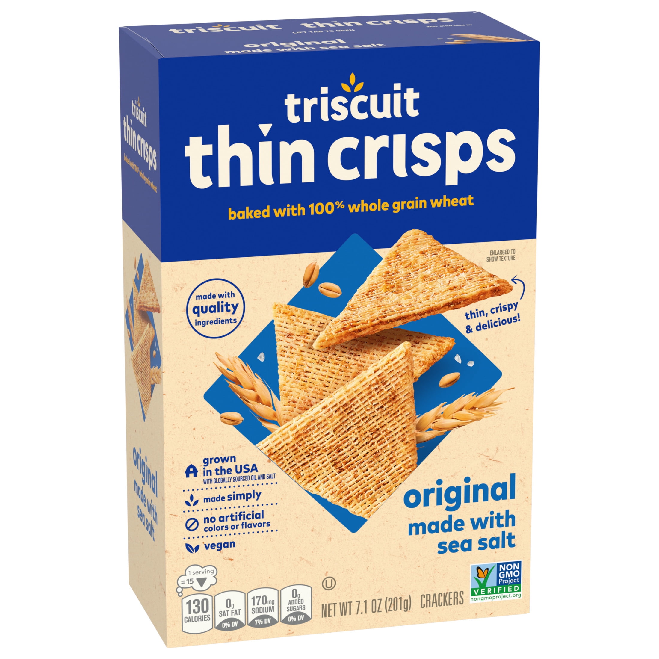 Triscuit Thin Crisps Original Whole Grain Wheat Crackers (4 Pack, 7.1 oz) 2yo28