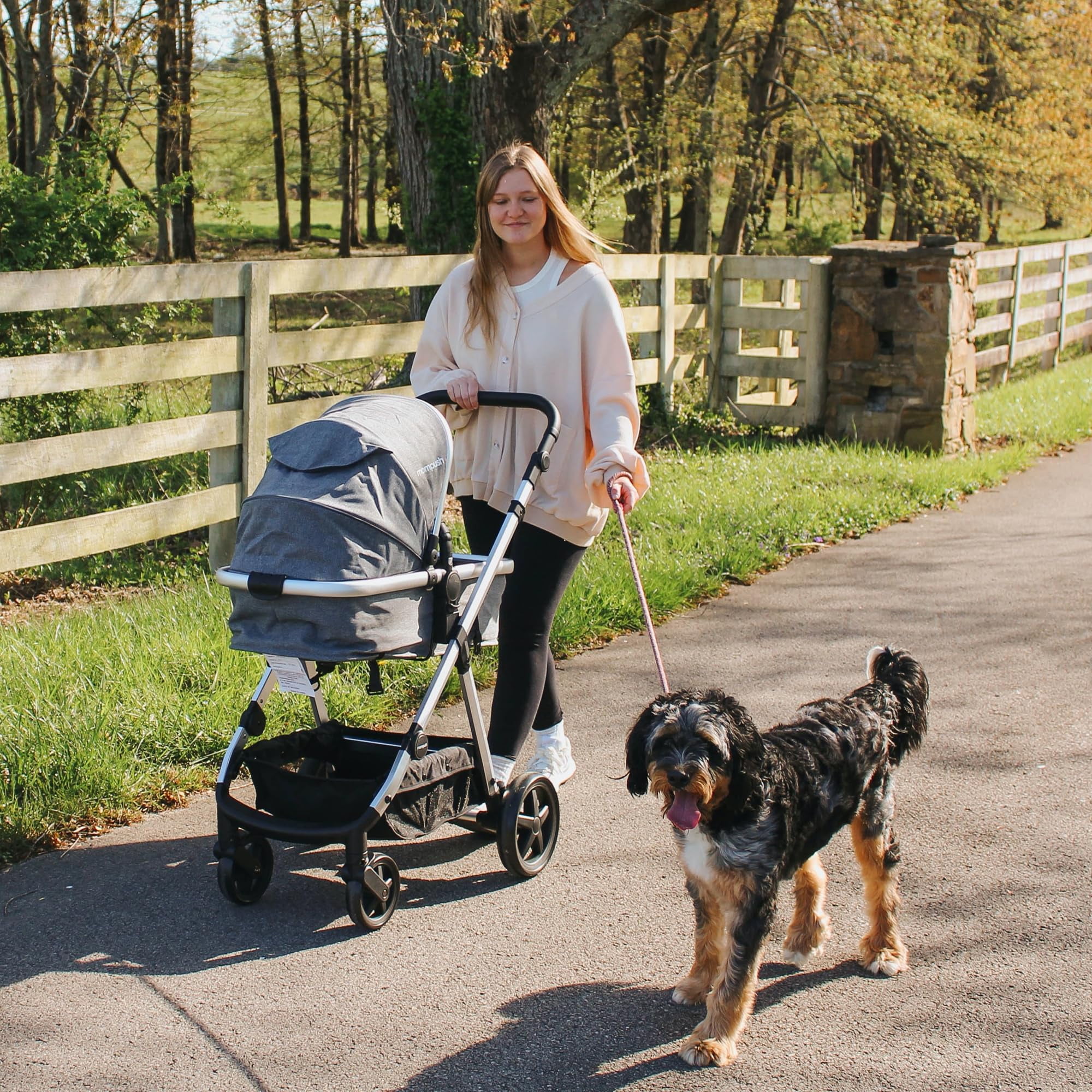Mompush Meteor2 2-in-1 Baby Stroller with Bassinet Mode (Black, 23.2 lb) aafsz - Image 7