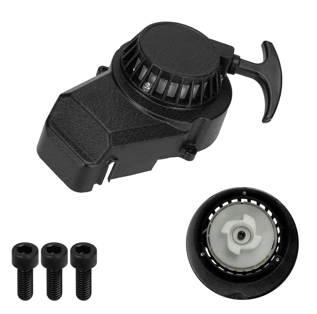 FVRITO Alloy Recoil Pull Starter for 47cc 49cc 50cc 2-Stroke Dirt Bike ATV (Black, 3.2 in Hole Distance) iydu5