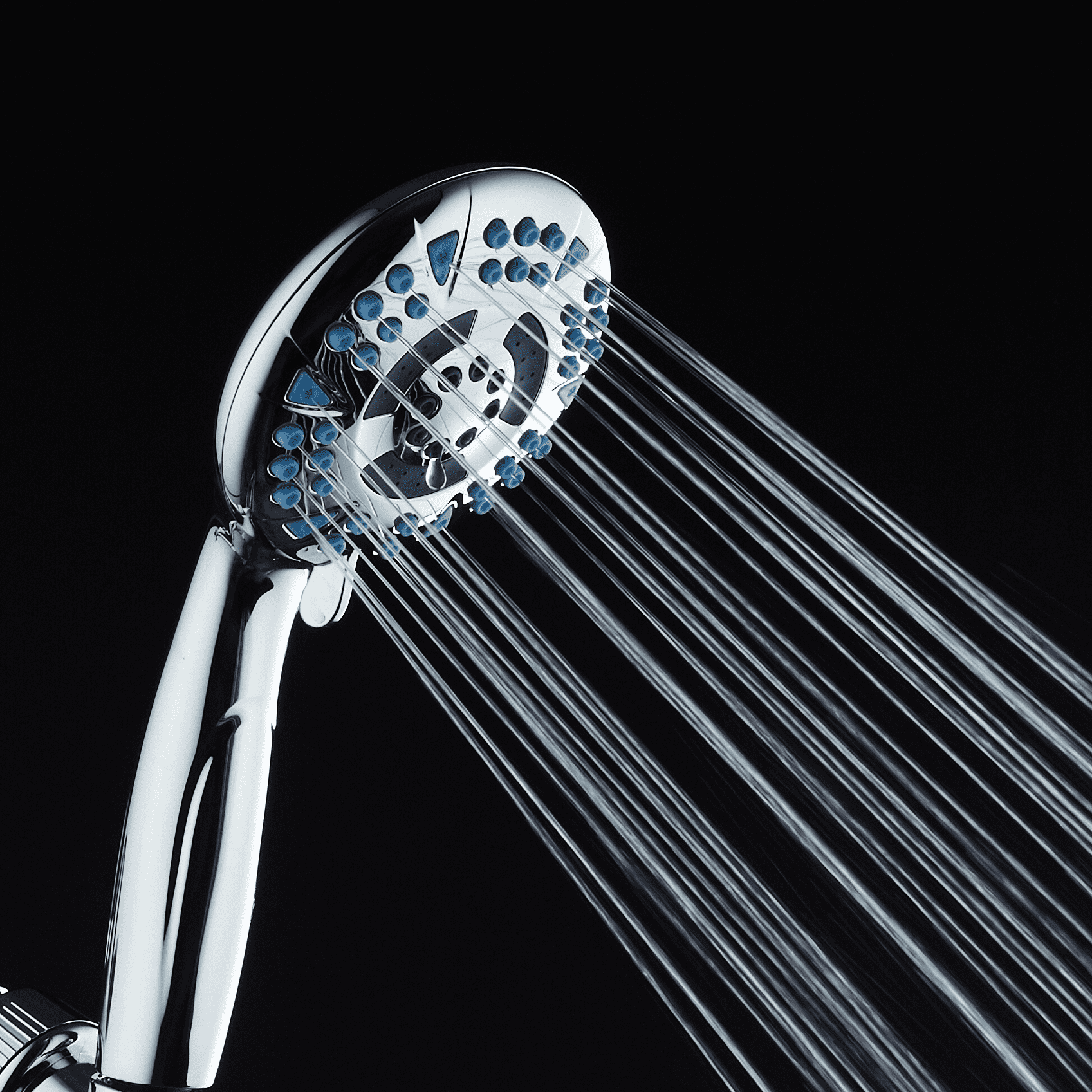 AquaCare High-Pressure 6-Setting Luxury Handheld Showerhead with Antimicrobial Nozzles (Chrome, 60 in Hose) mz6ie