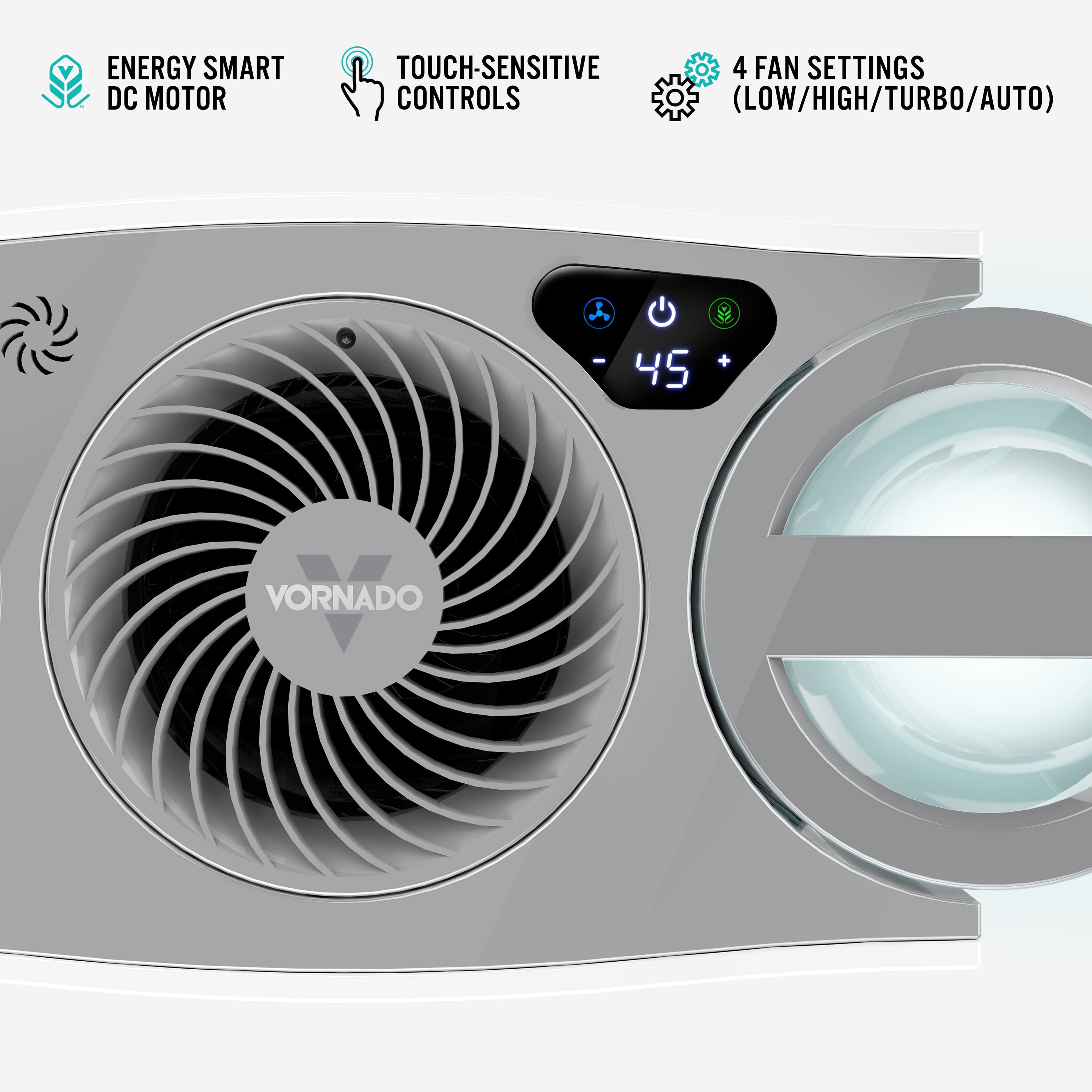 Vornado EVDC500 Energy Smart Evaporative Humidifier with LED Display (White, 2 Gallon) wtq67