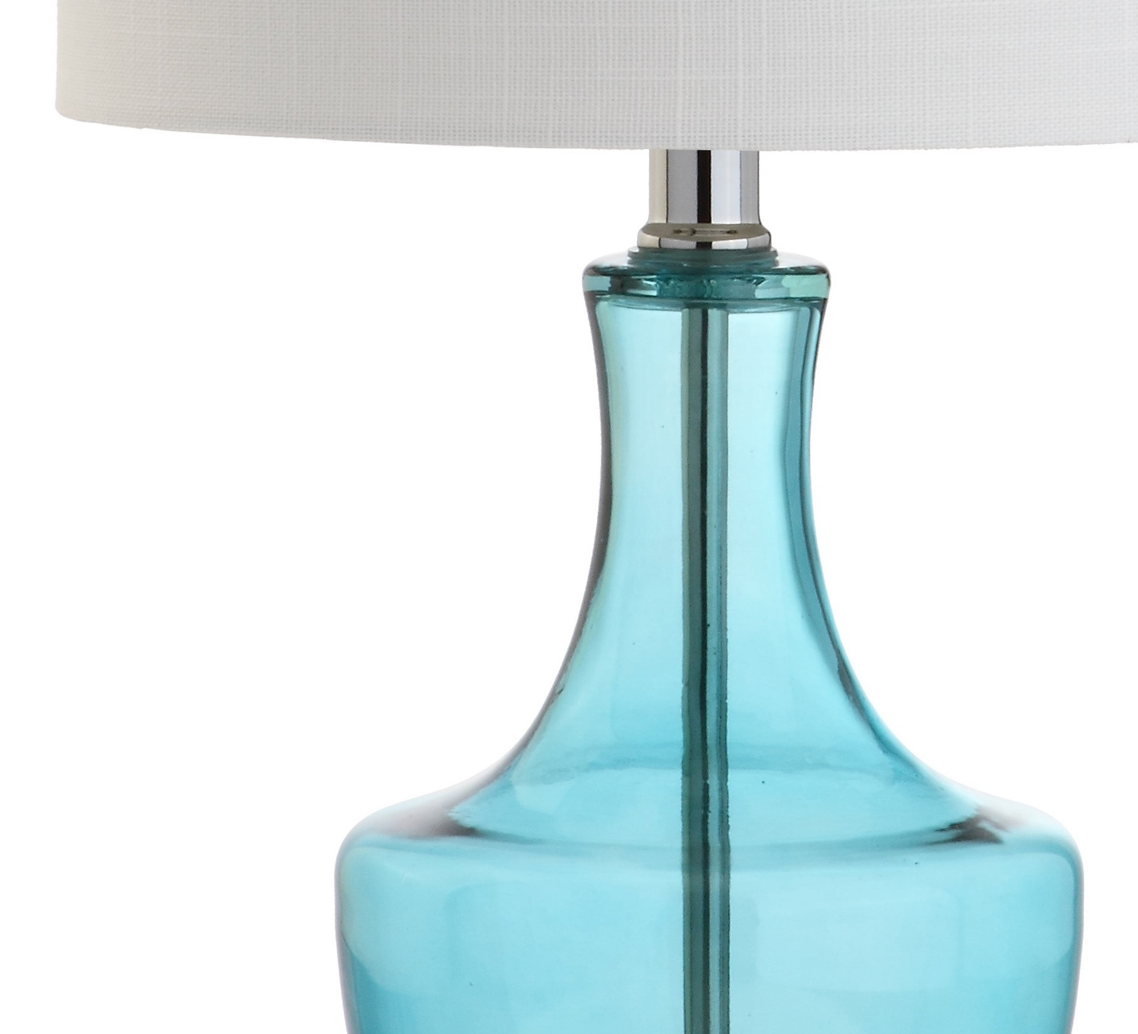 JONATHAN Y Colette 20 in Mini Glass LED Table Lamp (Amalfi Blue, 20 in) ex6gl - Image 5
