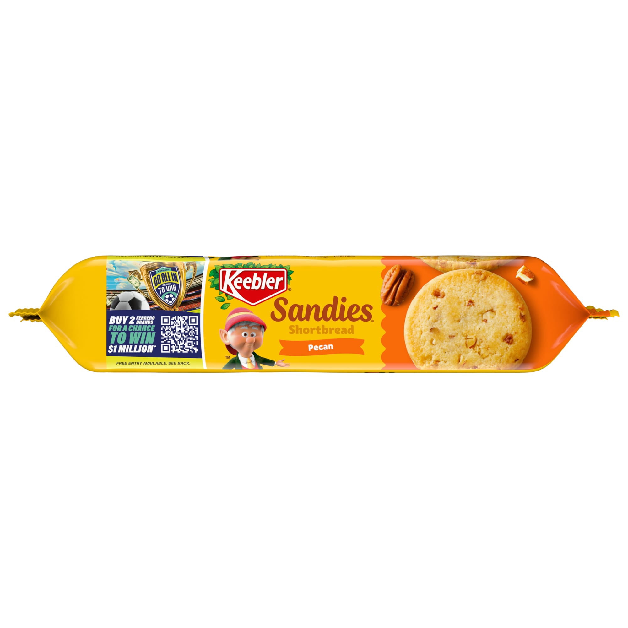 Keebler Sandies Pecan Shortbread Cookies, Rich Buttery Flavor with Crunchy Pecans (11.3 oz) qh2kp