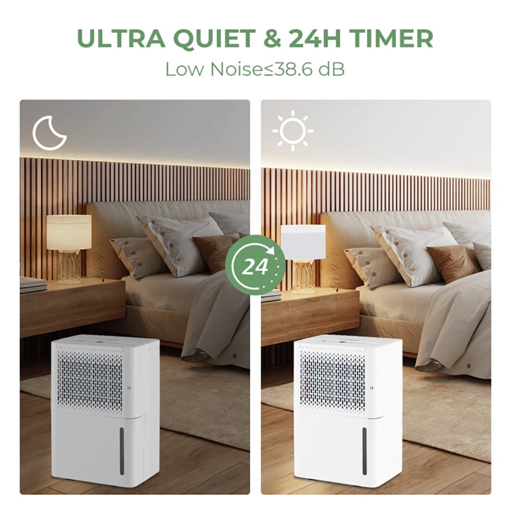 Canddidliike 32 Pint Dehumidifier for Large Rooms and Basements (White, 2000 Sq. Ft) cv00d