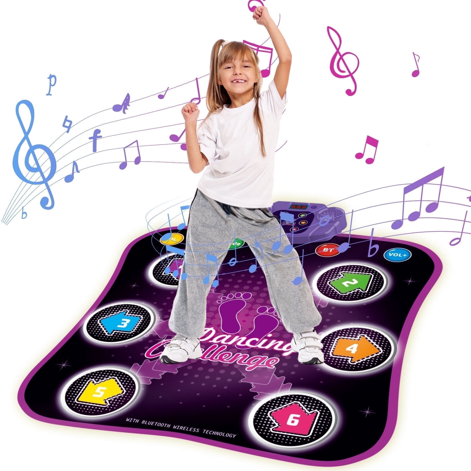 Jugaad Life Musical Dance Mat with Bluetooth and LED Lights (Multi-color, 36 in x 32 in) s689i