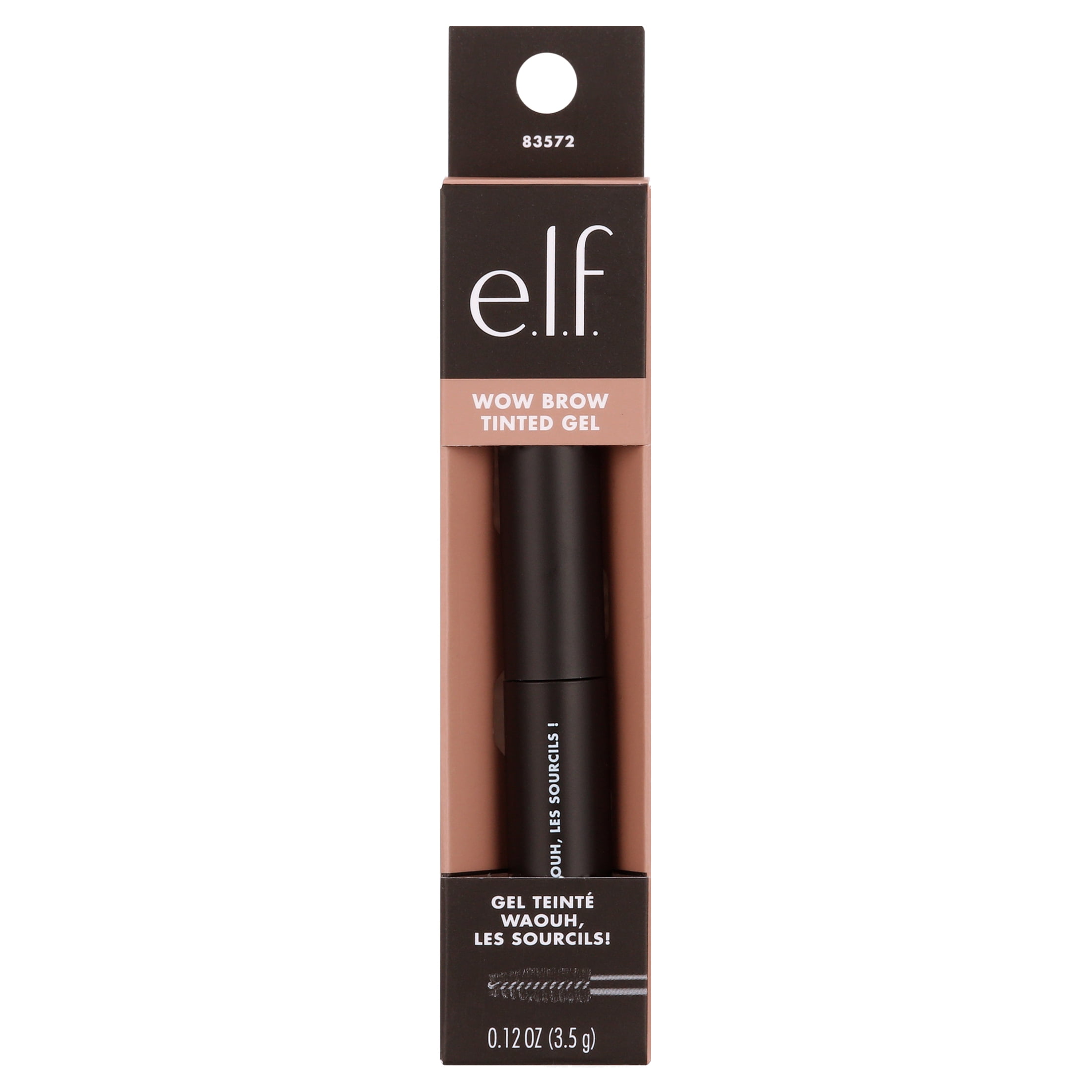 e.l.f. Cosmetics Wow Brow Gel, Volumizing Fiber-Infused Eyebrow Filler (Taupe, 0.12 oz) psxys