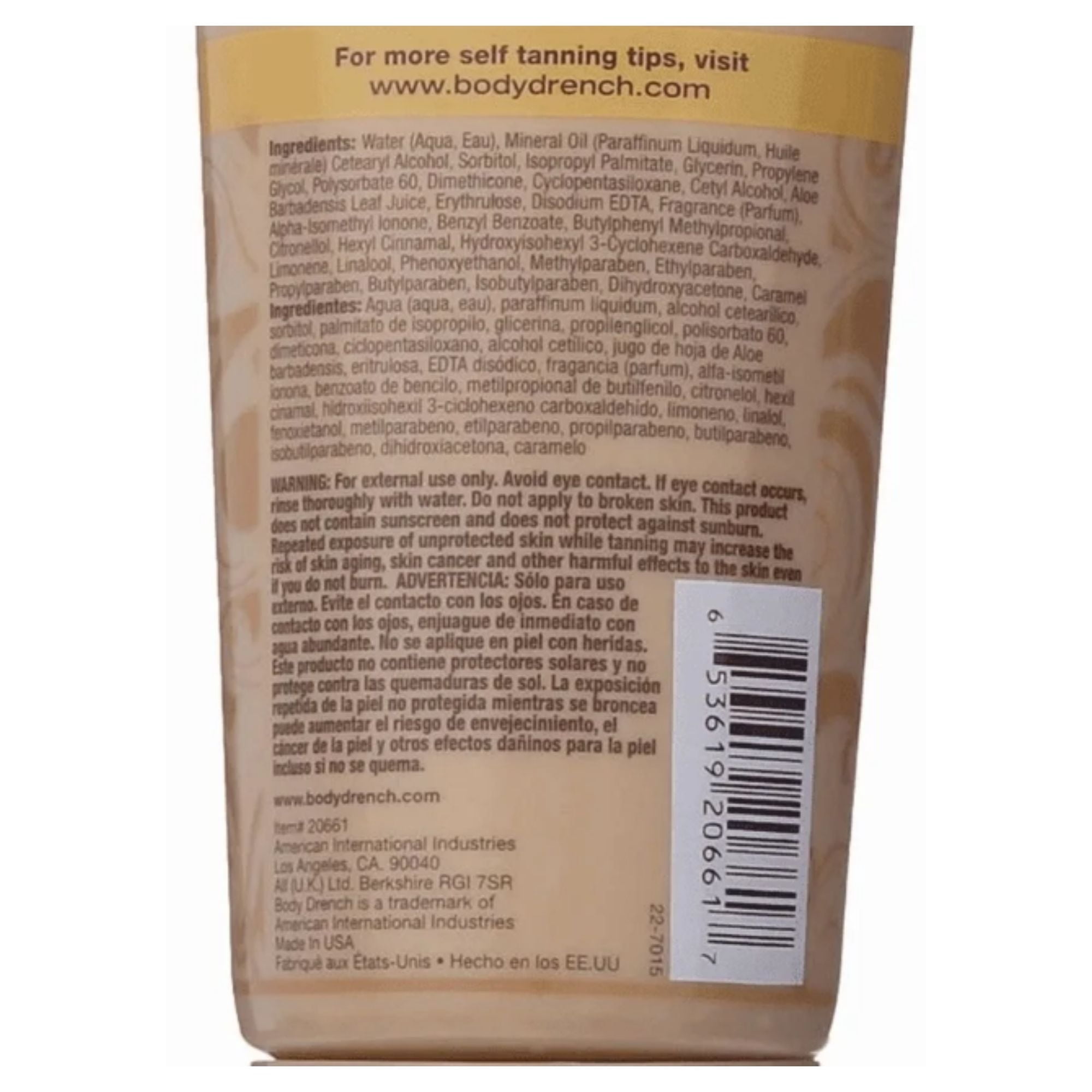Body Drench Quick Tan Self Tanning Lotion, Streak-Free Buildable Glow (Medium Shade, 8 fl oz) 7kq8m