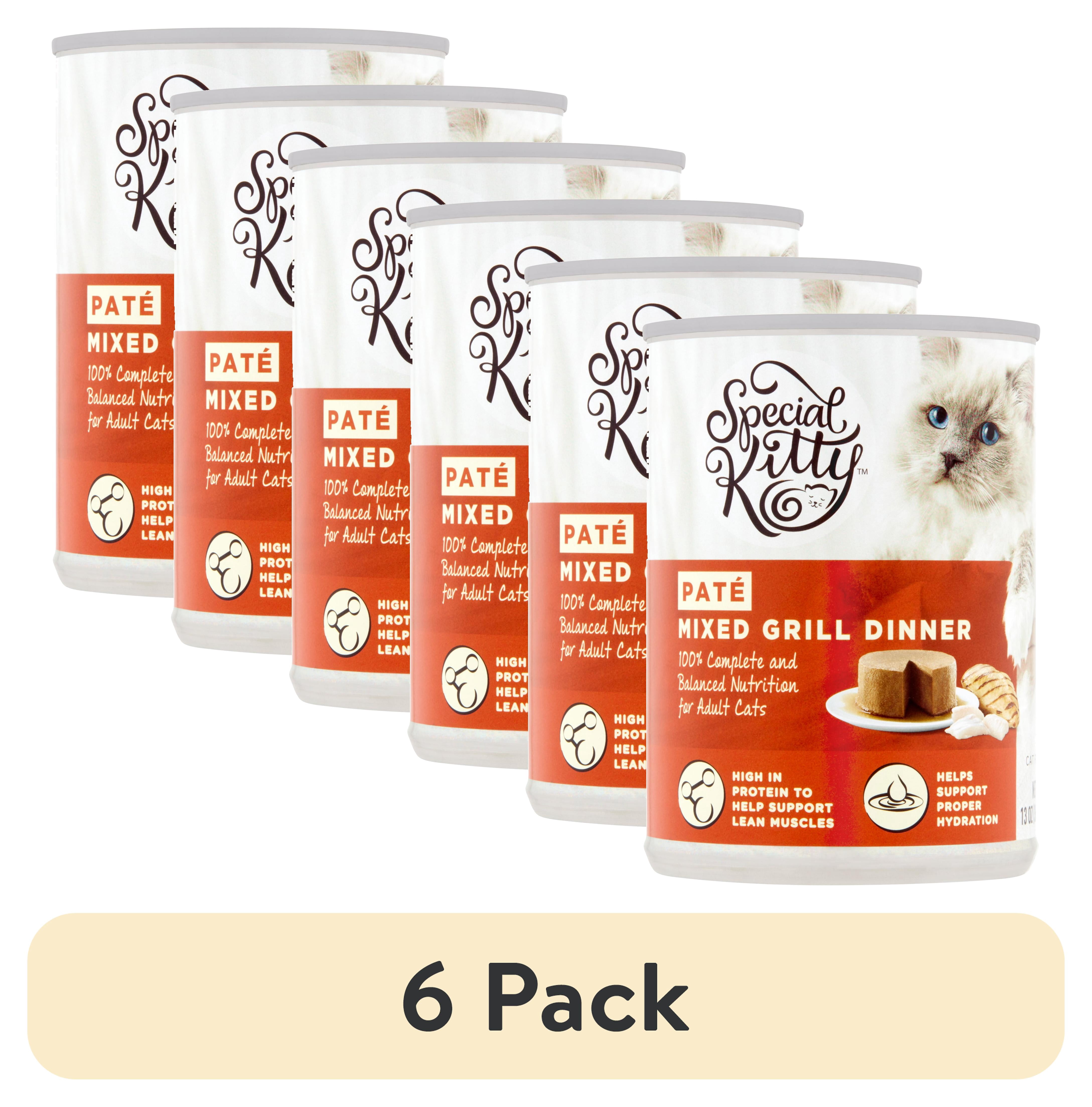 Special Kitty Mixed Grill Dinner Pate Wet Cat Food (6 Pack, 13 oz) x1g3e