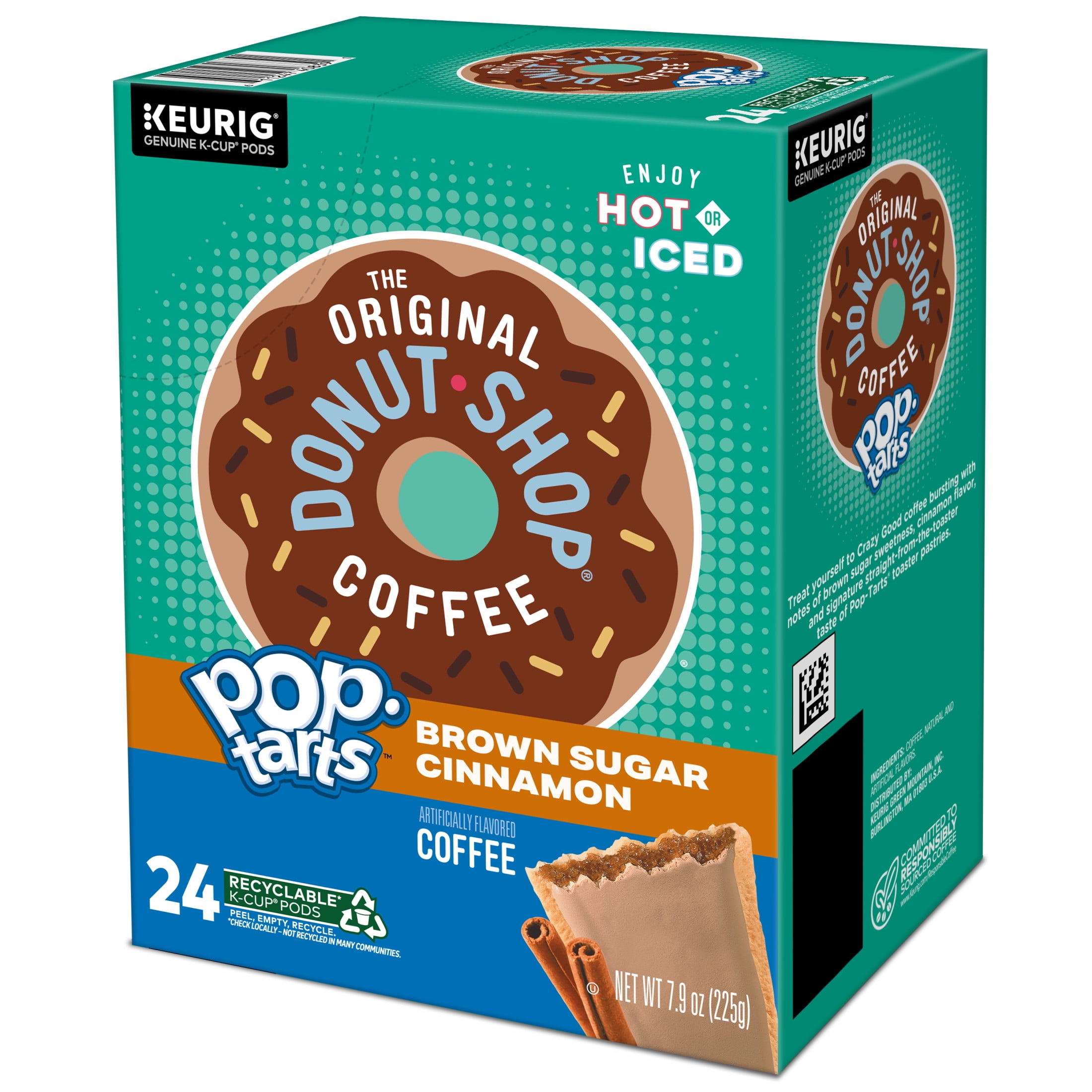 The Original Donut Shop Pop-Tarts Brown Sugar Cinnamon Flavored Coffee Pods (Brown, 24 Count) 8ifft