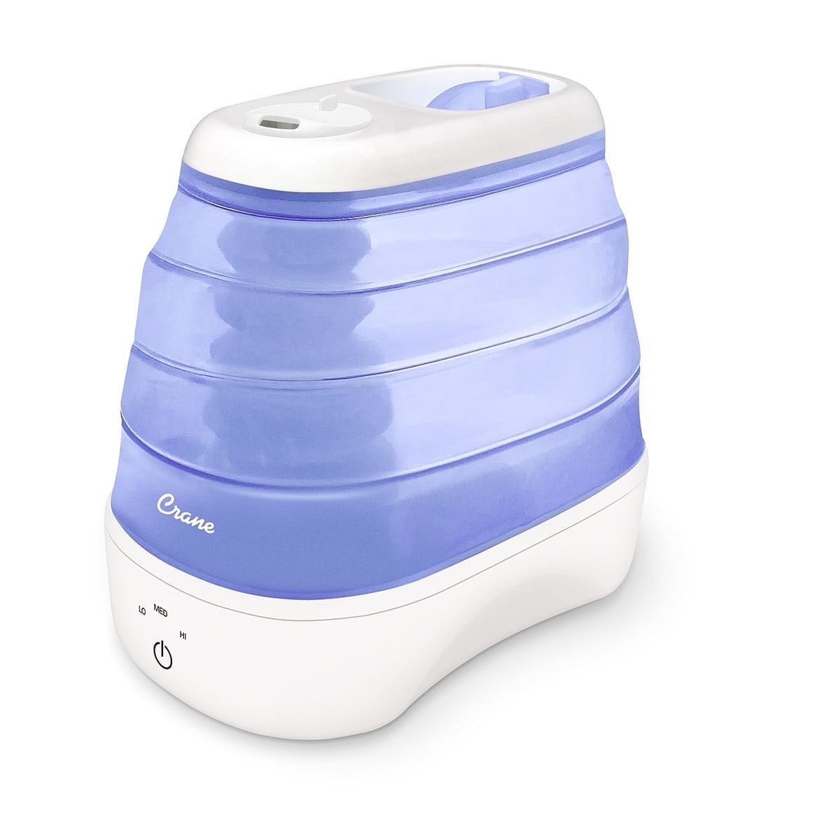 Crane Collapsible Cool Mist Humidifier, Portable Ultrasonic Air Moisturizer (Blue, 1 gal) ldb4j