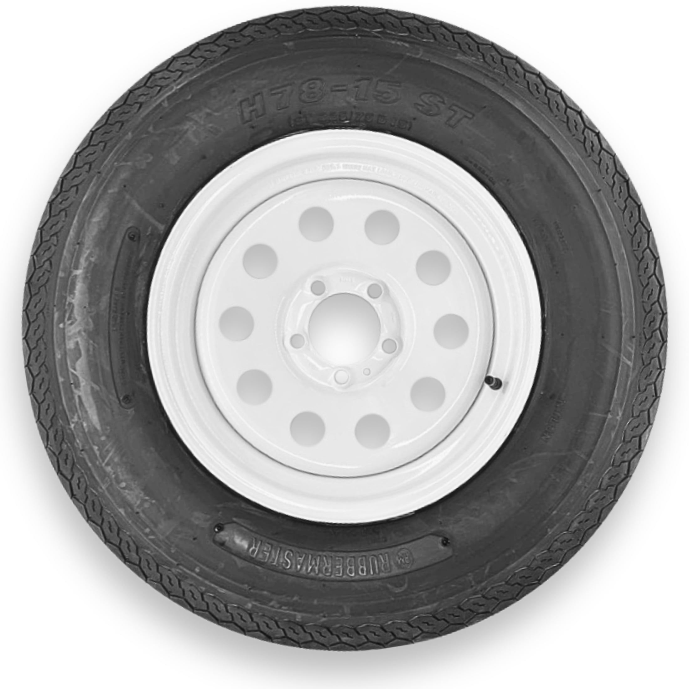 RubberMaster ST225/75D15 Trailer Tire and Wheel Assembly (8 Ply, 5 on 4.5 Modular Rim) jg3qu