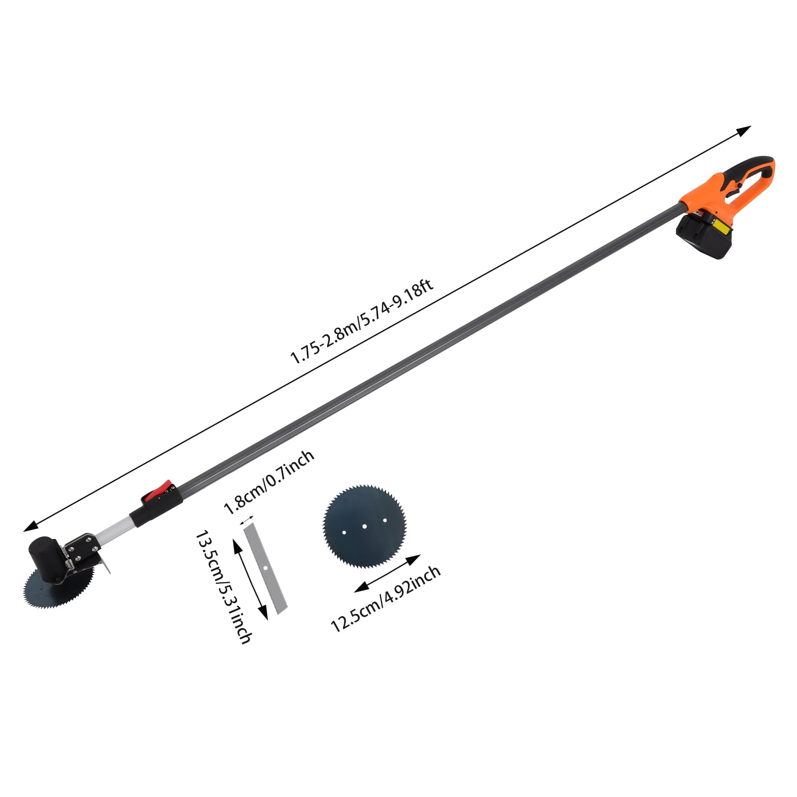 Generic Electric Pole Saw and Hedge Trimmer (Black, 5.74-9.19 ft) izgaa