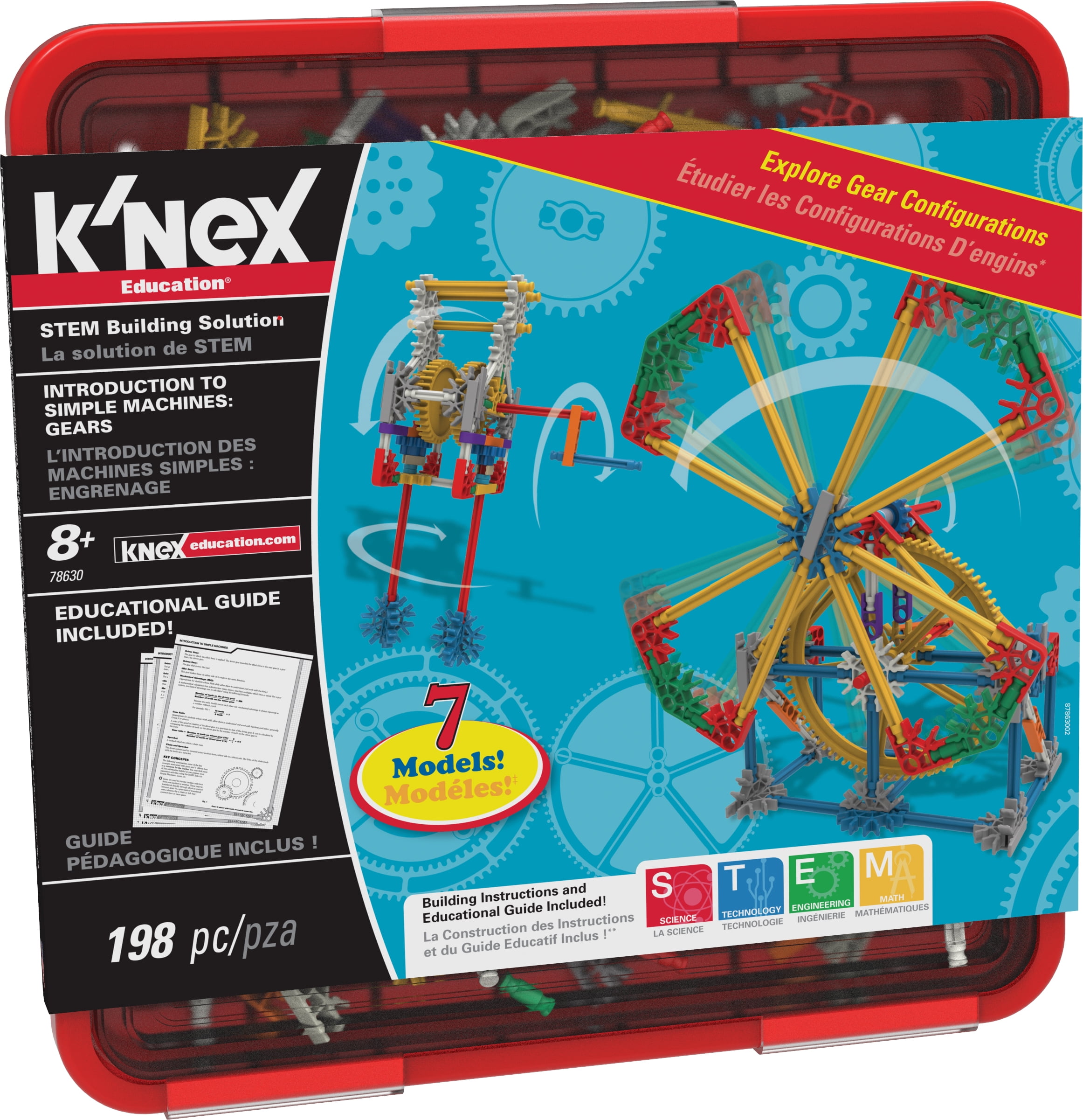 K'NEX Education Intro to Simple Machines Gears Set (198 Pieces) 2kzgg