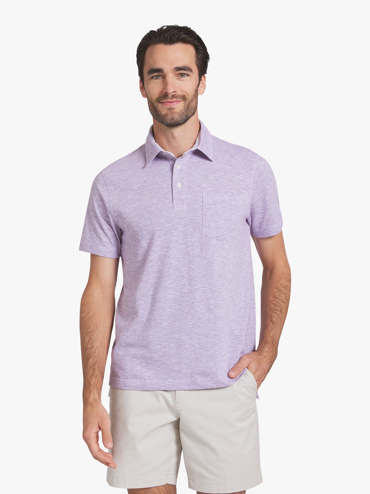 Chaps Men's Harbor Side Slub Short Sleeve Polo Shirt (Casual Work-To-Weekend Fit, S) 3yn8i