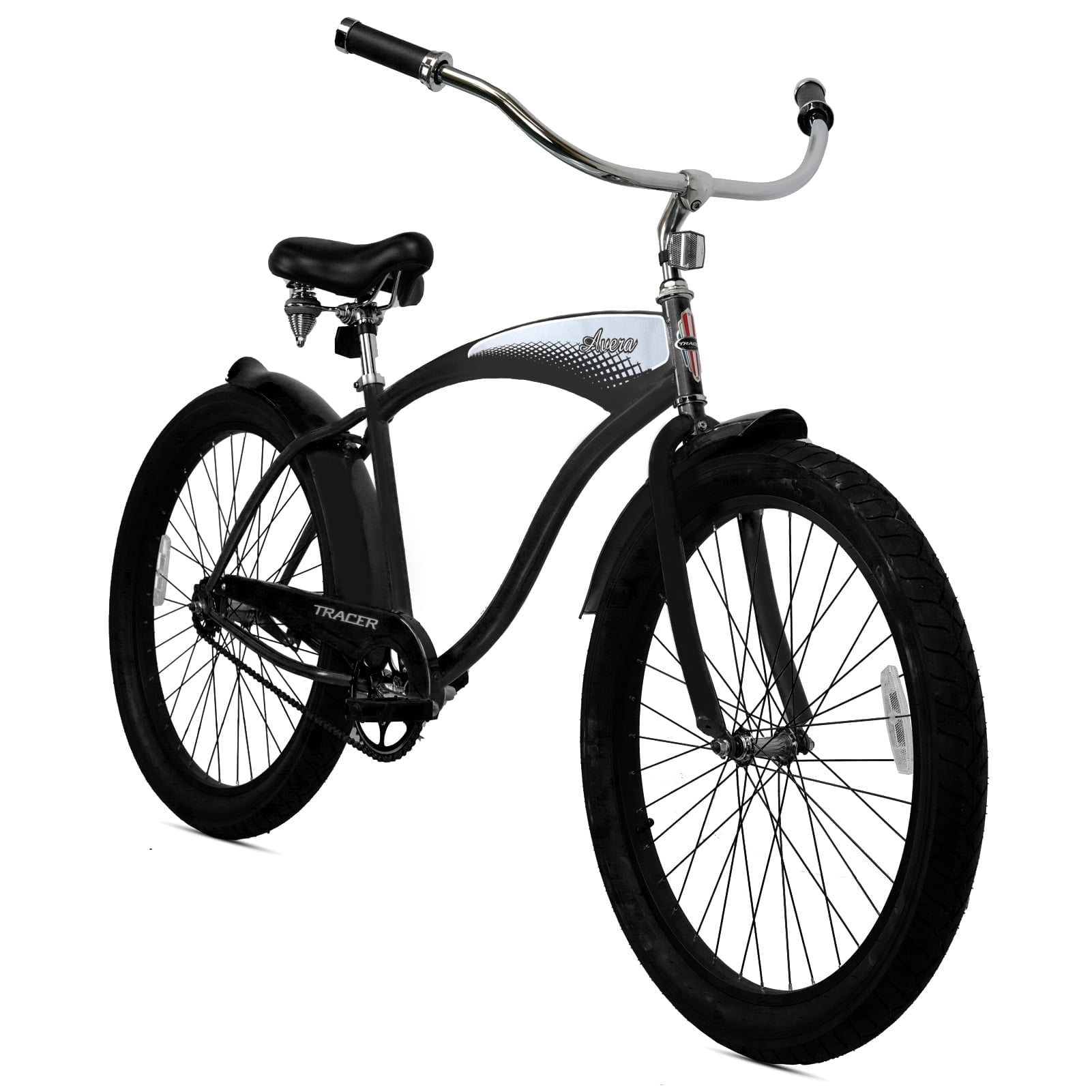 Tracer Avera Beach Cruiser Bike (Matte Black, 26 in Wheel) mztxb