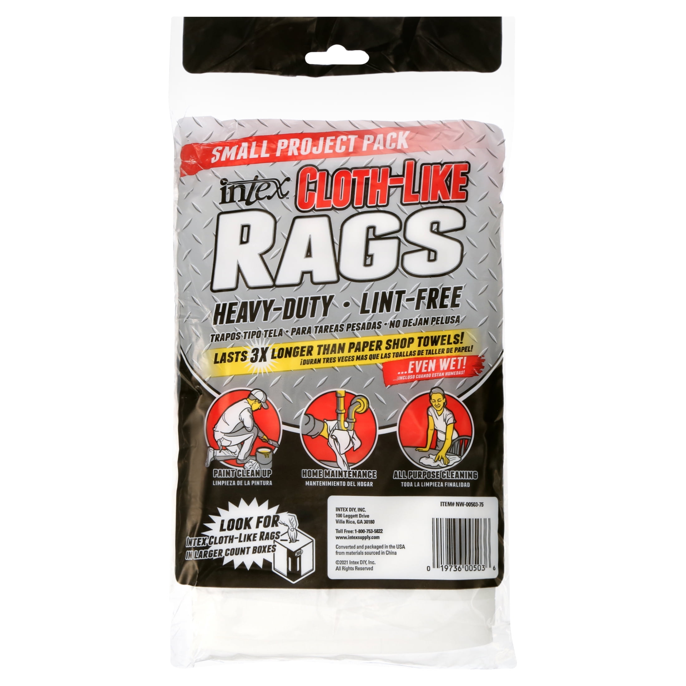 Intex DIY Cloth-Like Cleaning Rags (75 Count) 13xu5