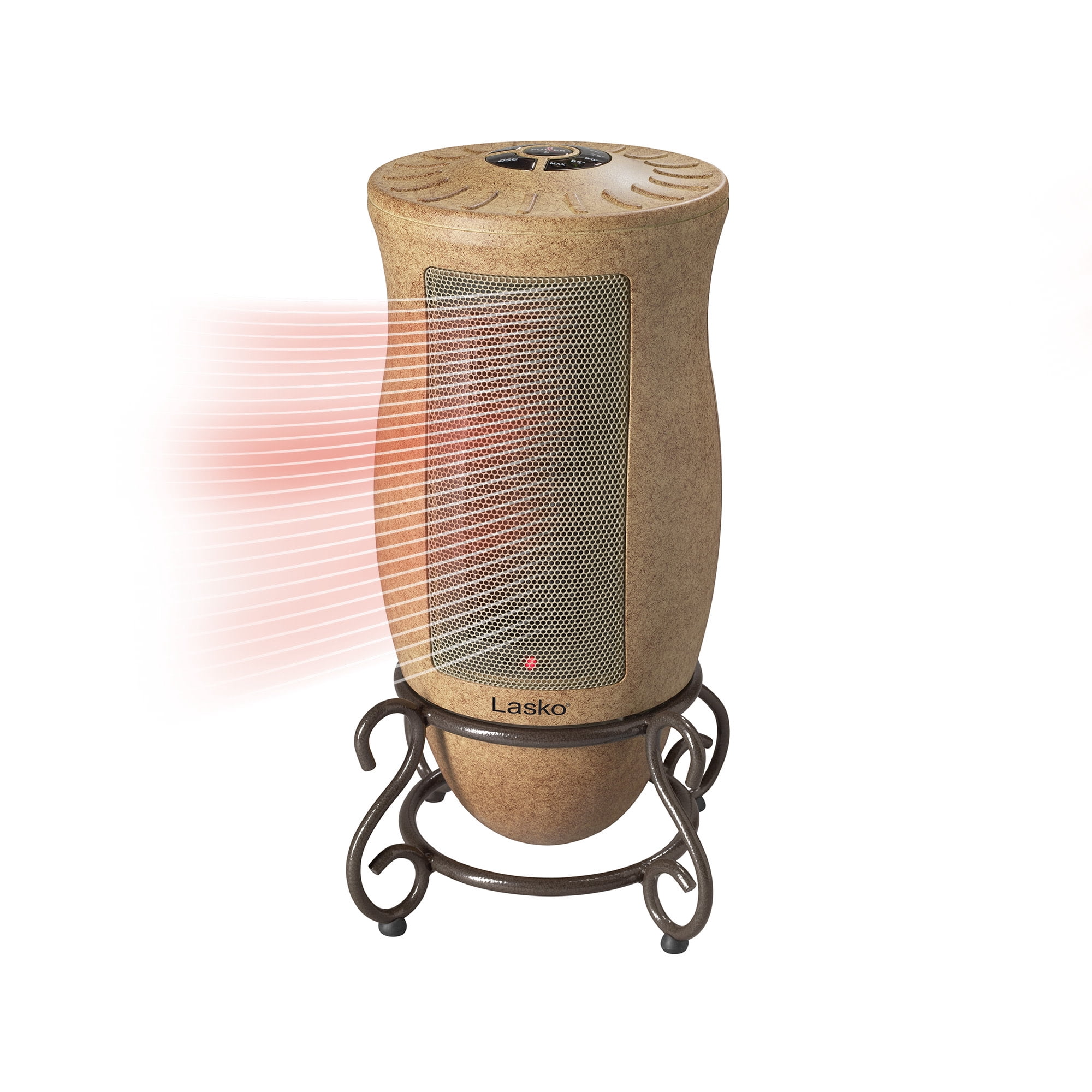 Lasko 16 in 1500W Designer Series Oscillating Ceramic Space Heater with Timer (Beige, 16 in) i9eyr