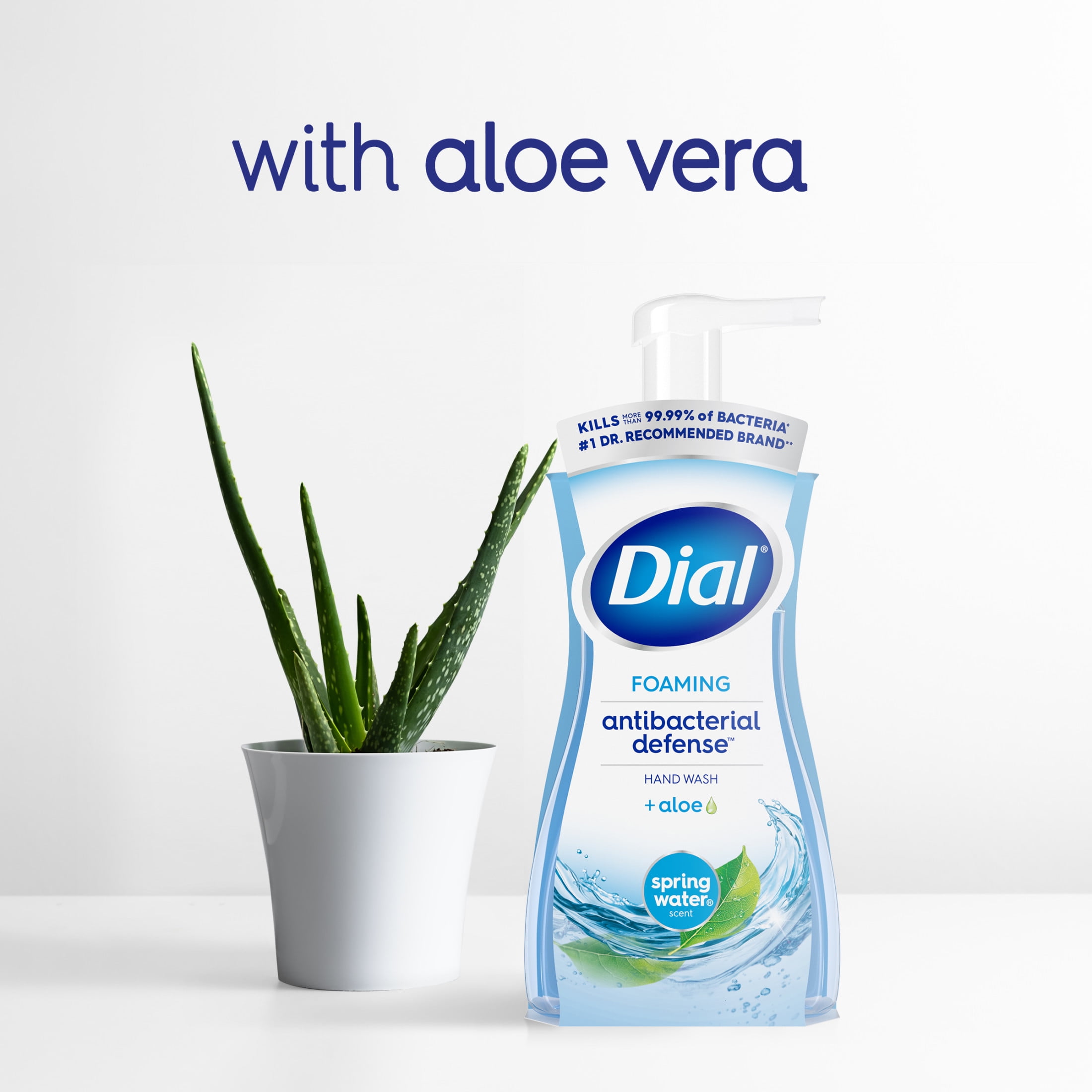 Dial Antibacterial Foaming Hand Soap, Spring Water Scent, Moisturizing Formula (7.5 fl oz) 6vh9f