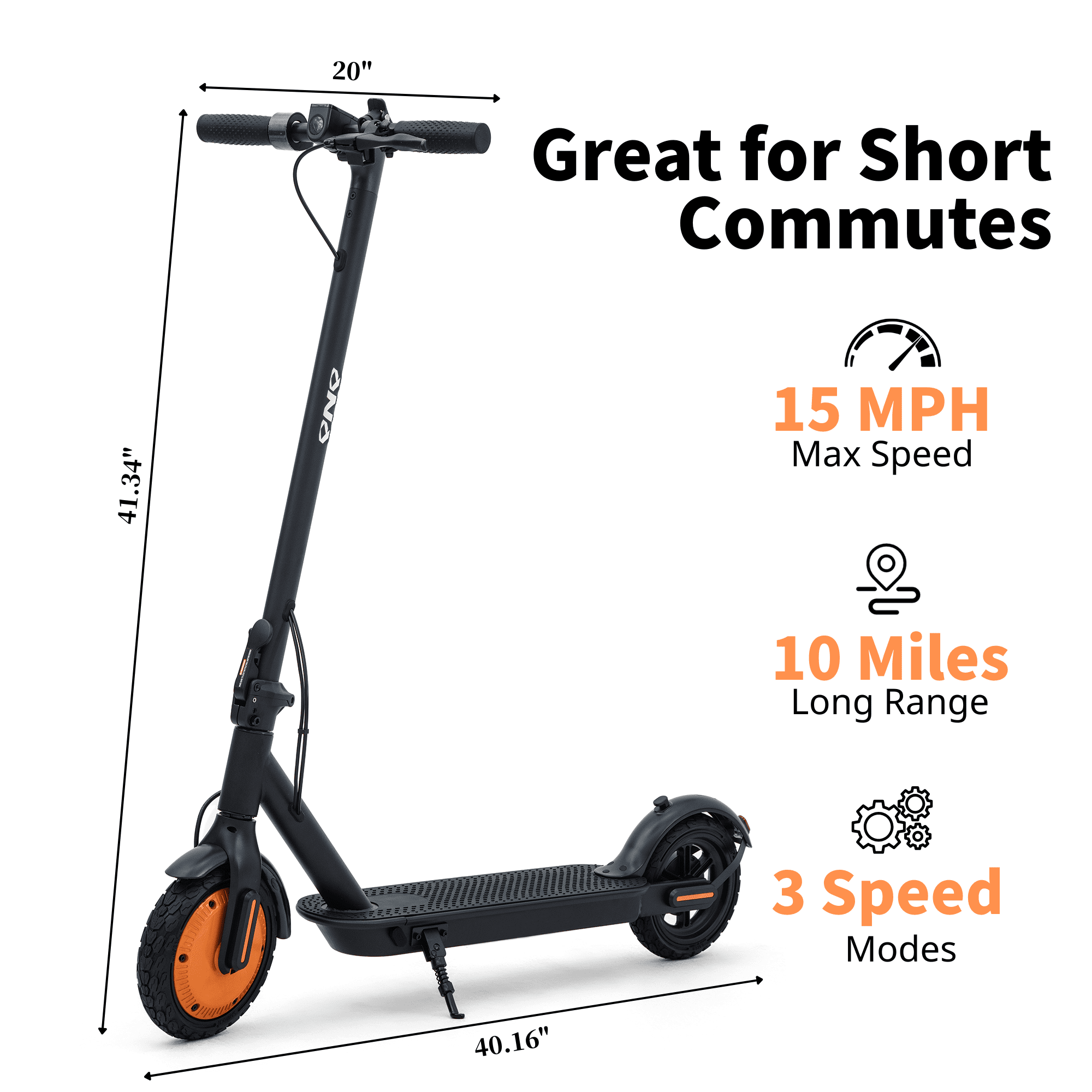 HILLVIGO Electric Scooter for Adults and Teens, 500W Motor, 15 MPH Top Speed, Portable Folding Design (Black, 8.5 in) og9od