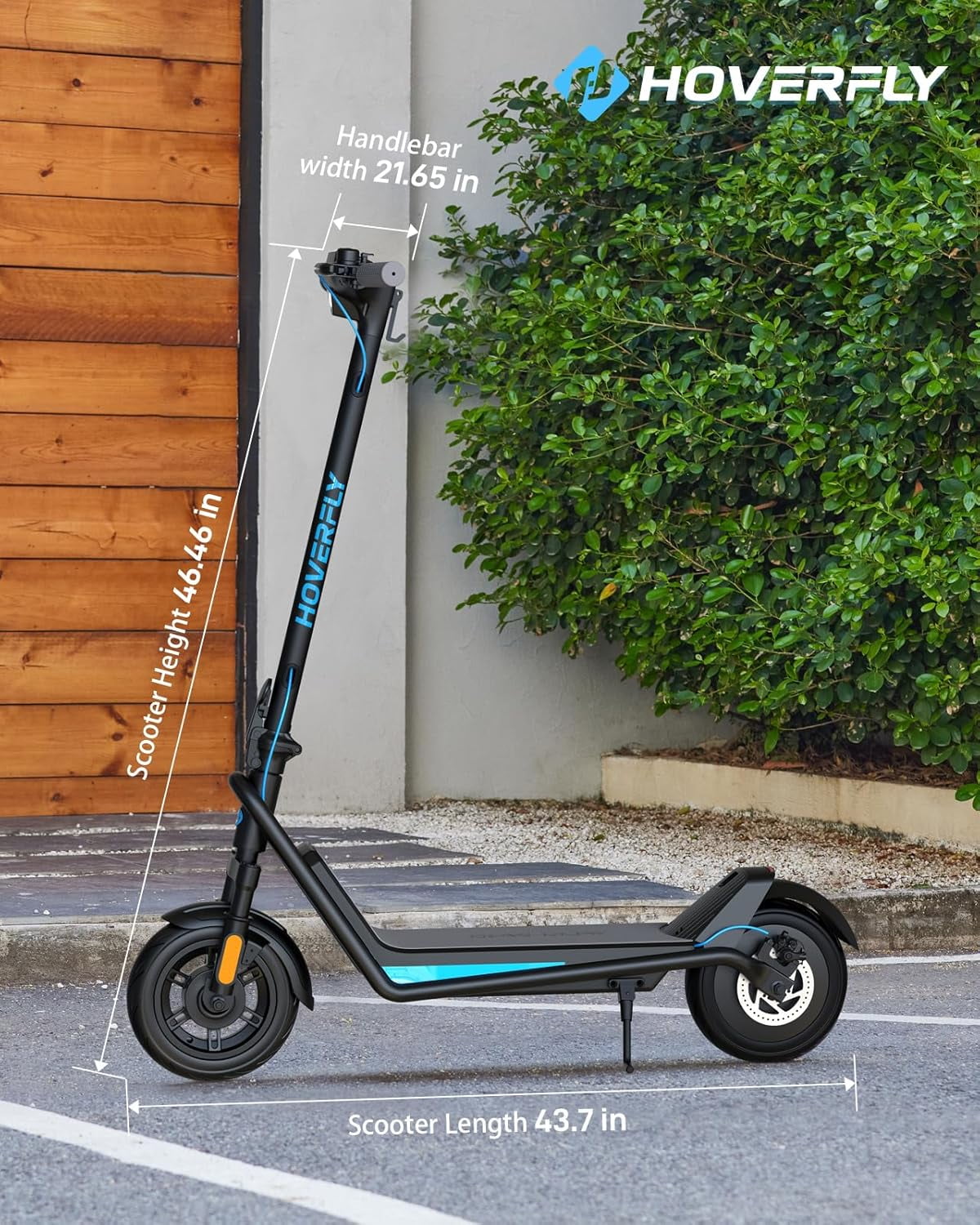 HOVERFLY Adult Electric Scooter, Foldable Commuter with 500W Motor, 25 Mile Range, 20 MPH Speed, 10 in Anti-Flat Tires (Black) ks41s