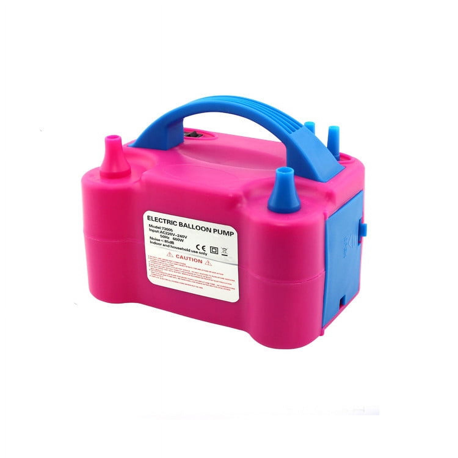 Sokhug Electric Balloon Pump Dual-Hole Automatic Inflator for Party Decorations (Pink, 600W) 43tru