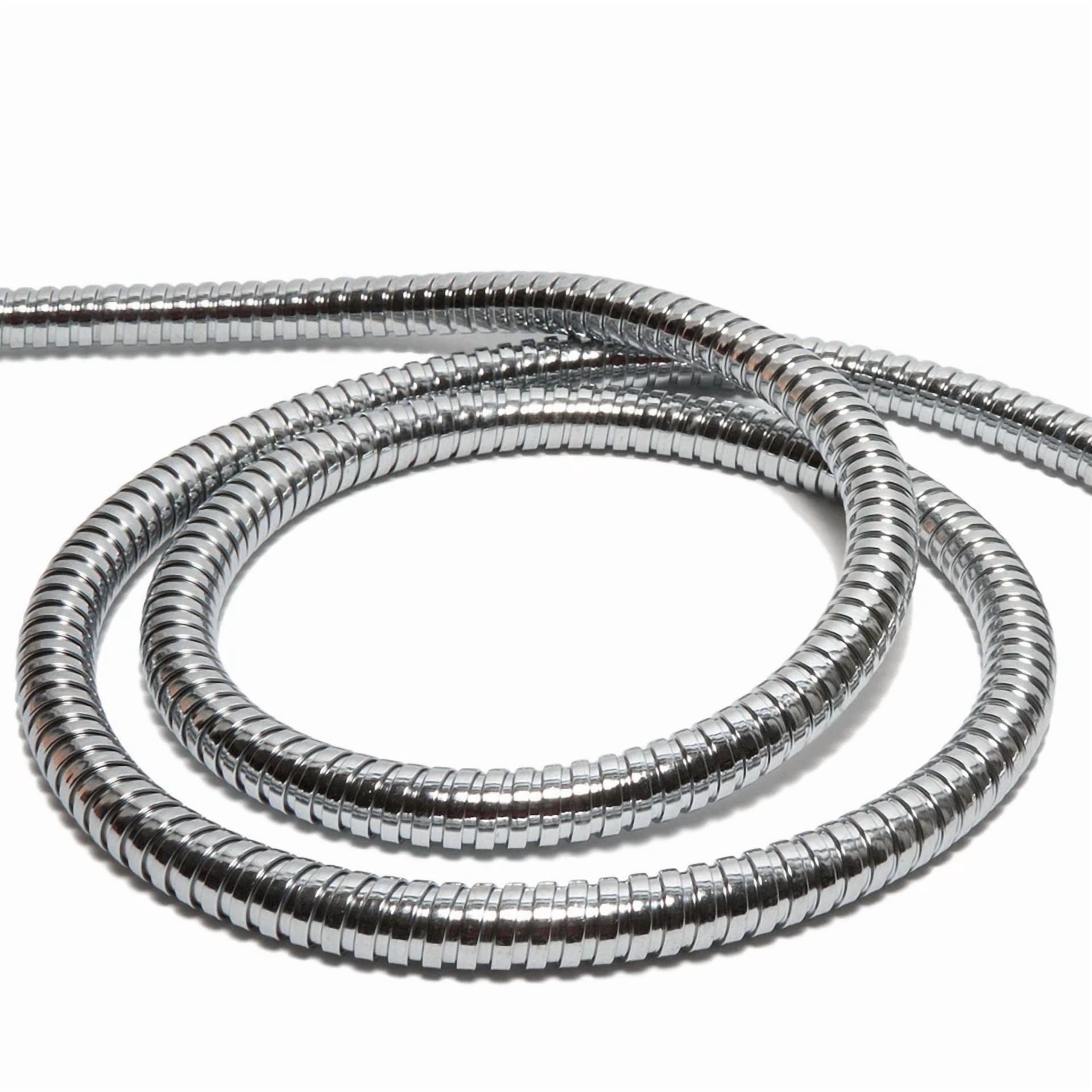 FLINT Stainless Steel Handheld Shower Hose, Flexible Replacement Bathroom Fixture (Silver, 59 in) qmadc