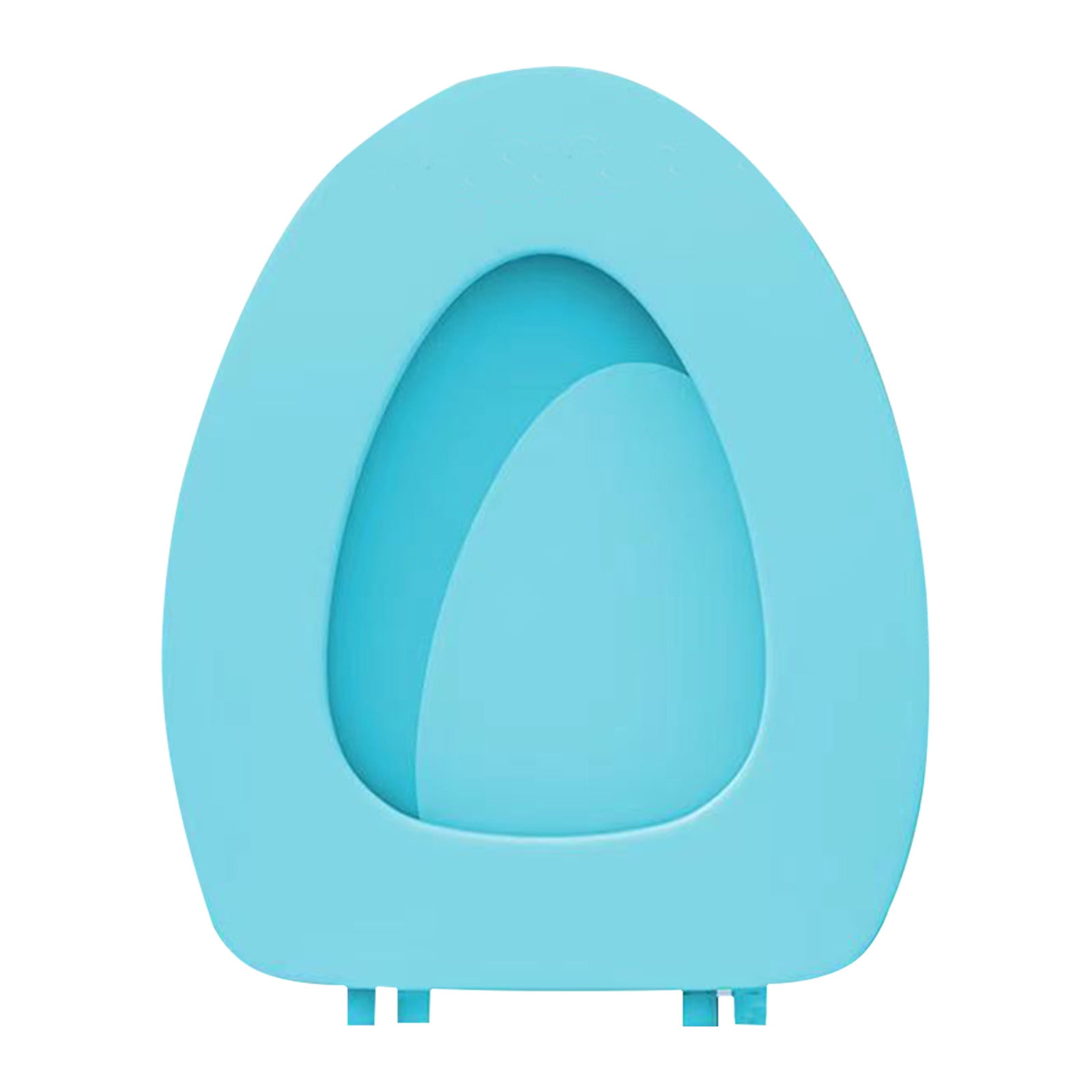 potrochi Soft Vinyl Toilet Seat, Comfort Foam Cushioning with Slow Close Lid (Blue, 18.11 in x 14.17 in) xwd6l
