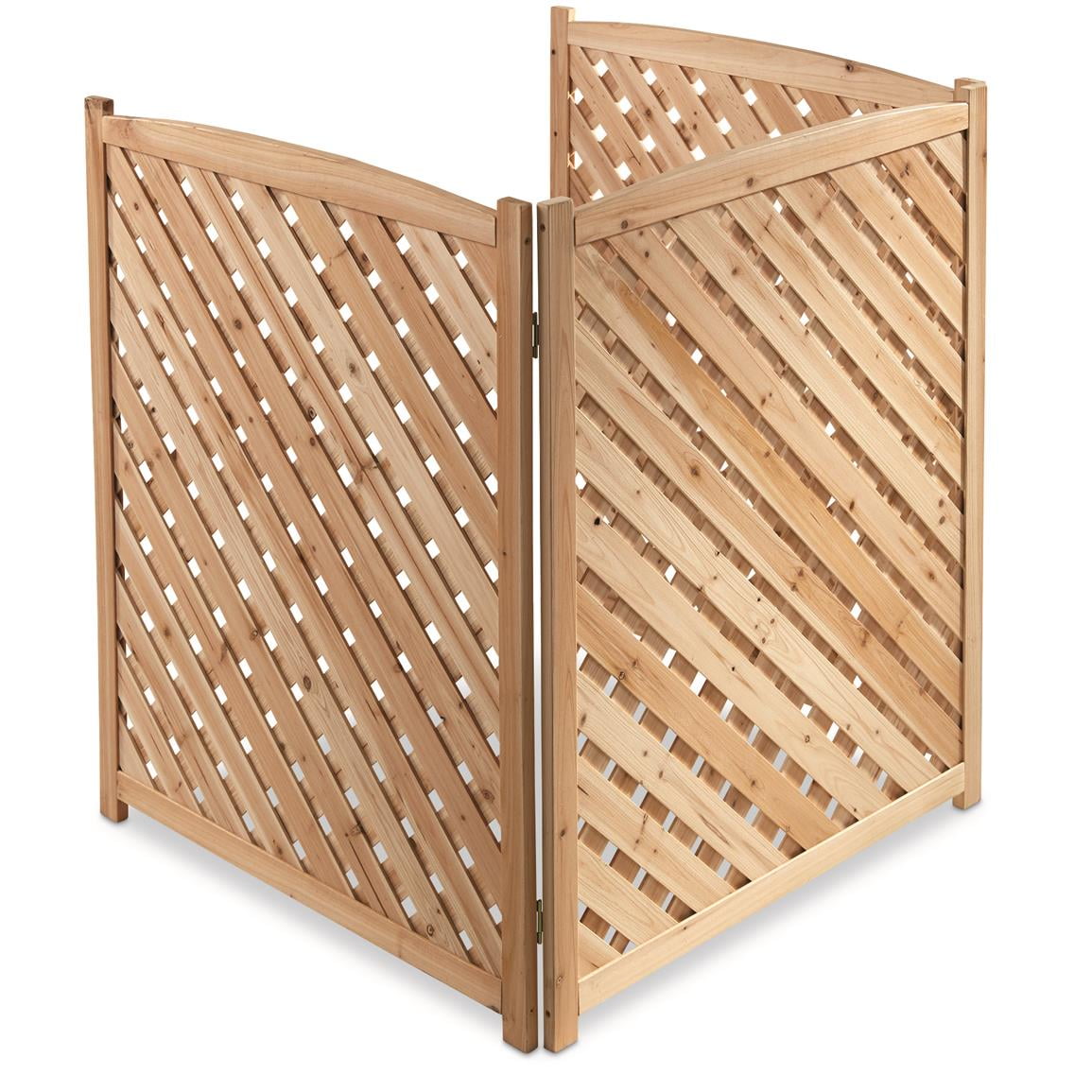 CASTLECREEK 3-Panel Outdoor Privacy Screen, Weather-Resistant Solid Fir Wood Divider (Silver, 38 in) xei6d