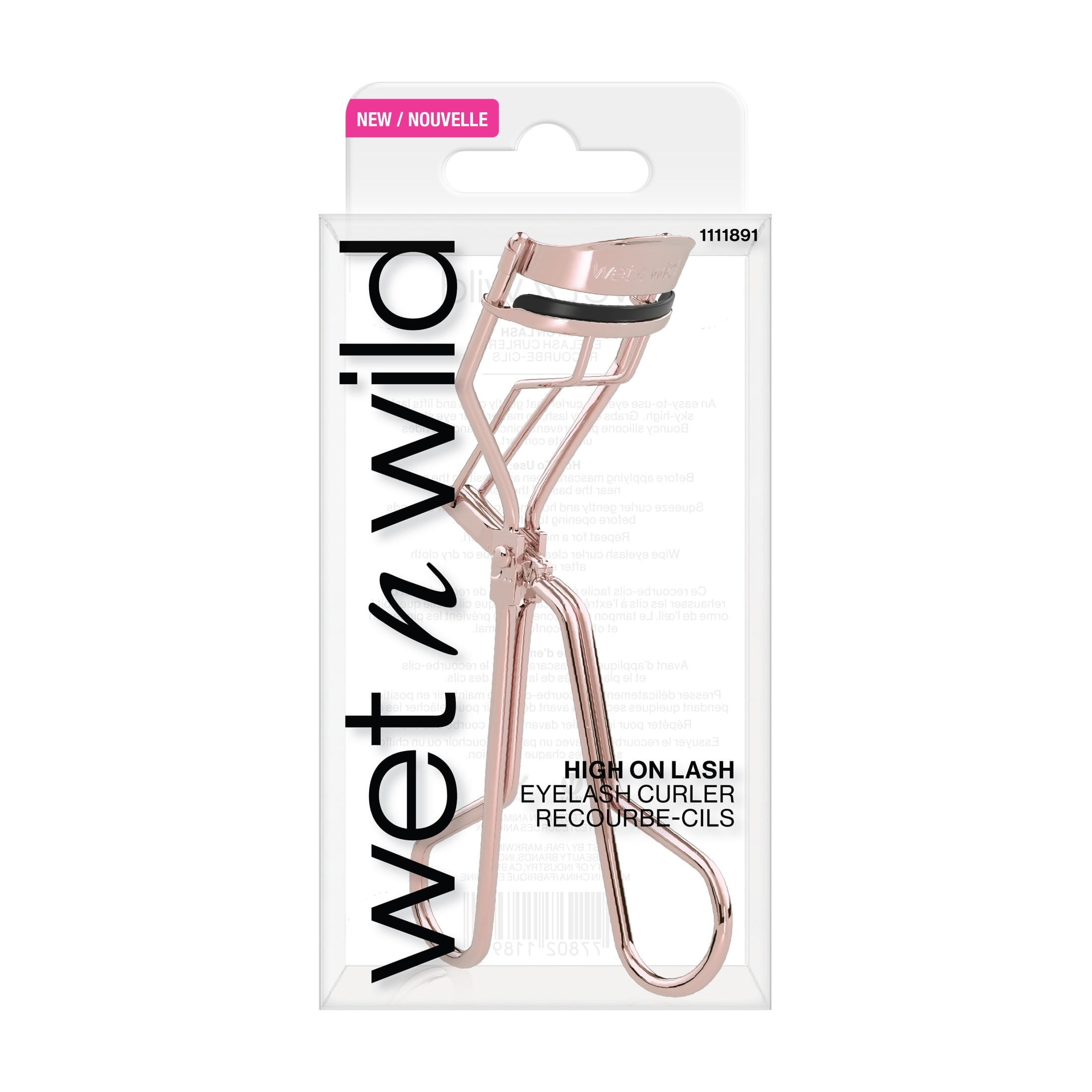 Wet n Wild High on Lash Eyelash Curler, Pinch-Free Metal Design (Pink, 1 Count) 68073