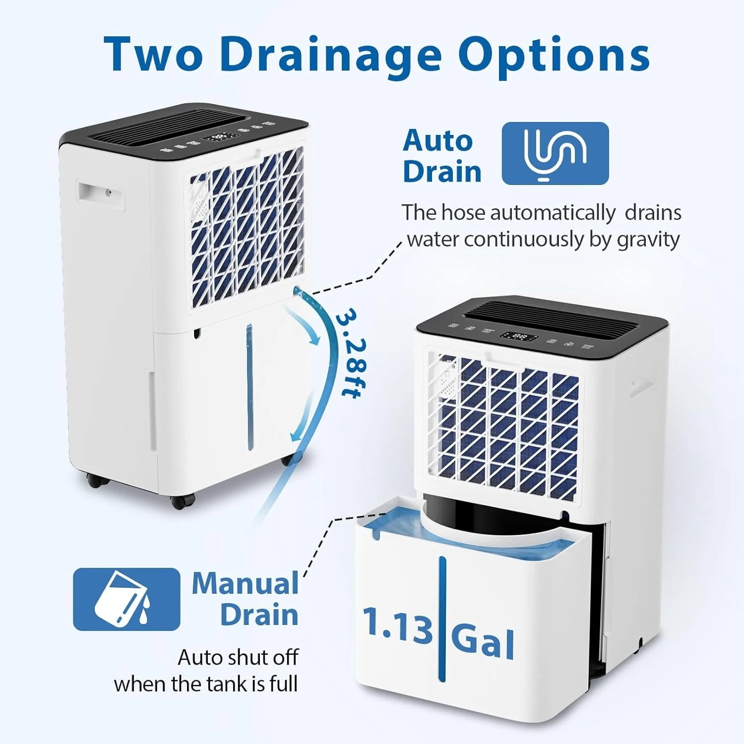 Aeitto 50 Pint Dehumidifier for Large Rooms up to 4500 sq ft (White, 50 pt) gje6r