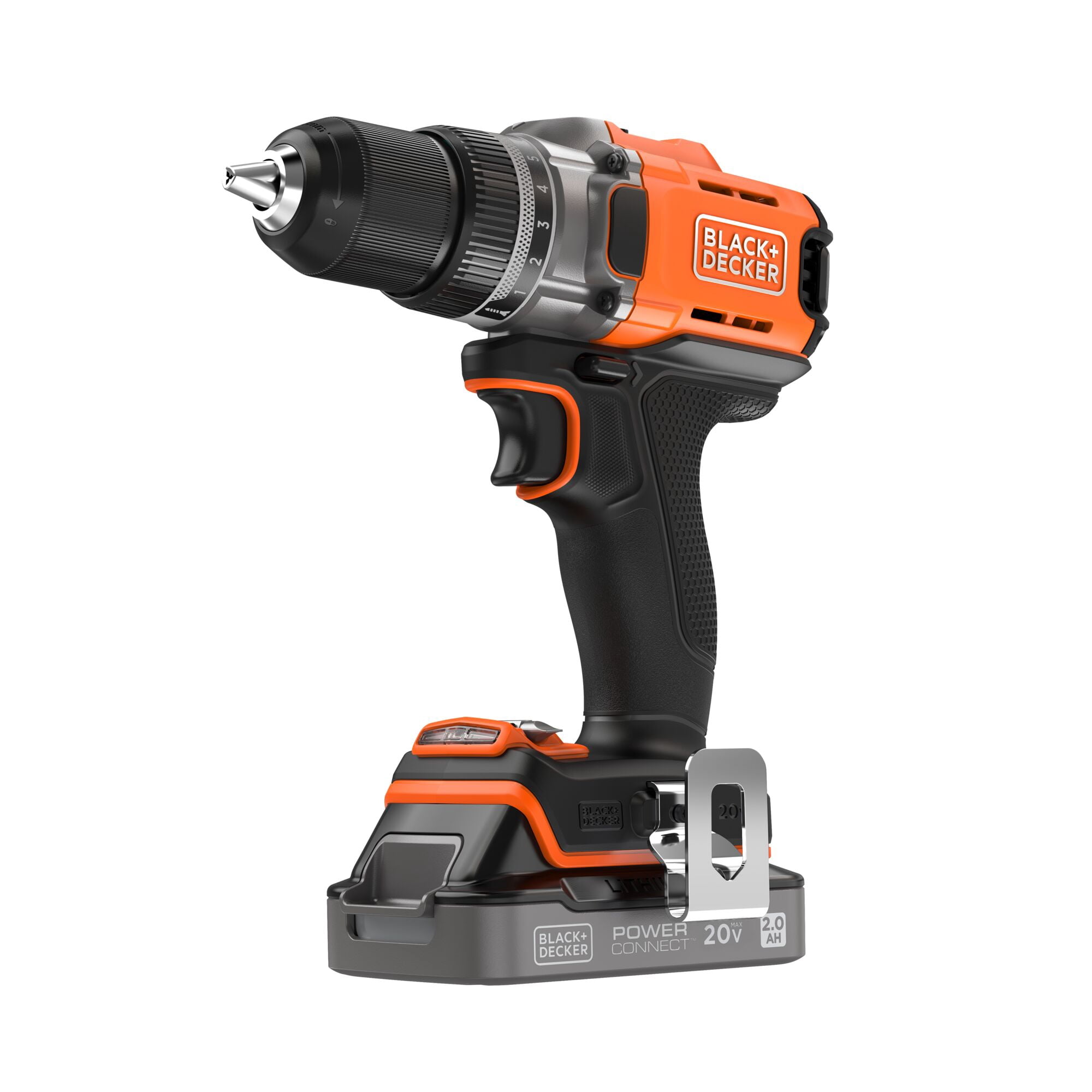 BLACK+DECKER 20V MAX POWERCONNECT Cordless Drill Driver (Black, 0.5 in Chuck) jybll