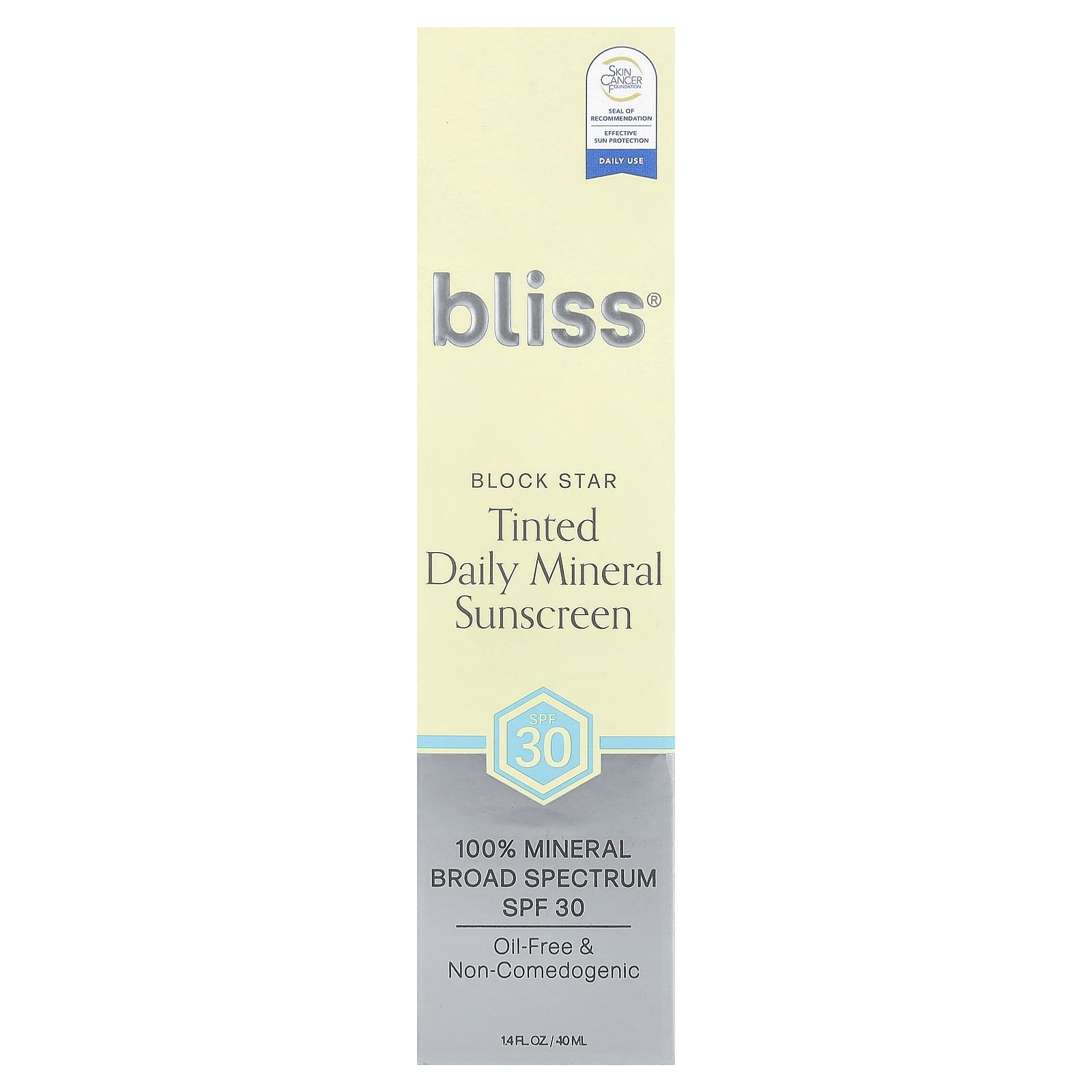Bliss Block Star Tinted Daily Mineral Sunscreen SPF 30 (Universal Tint, 1.4 fl oz) czr0u