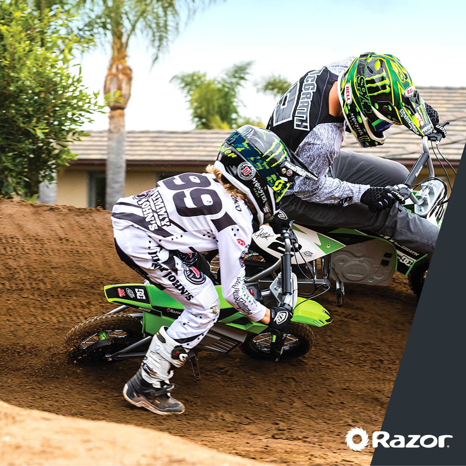 Razor Dirt Rocket SX350 Electric Motocross Bike for Kids (Green, 14 mph) i1lsf
