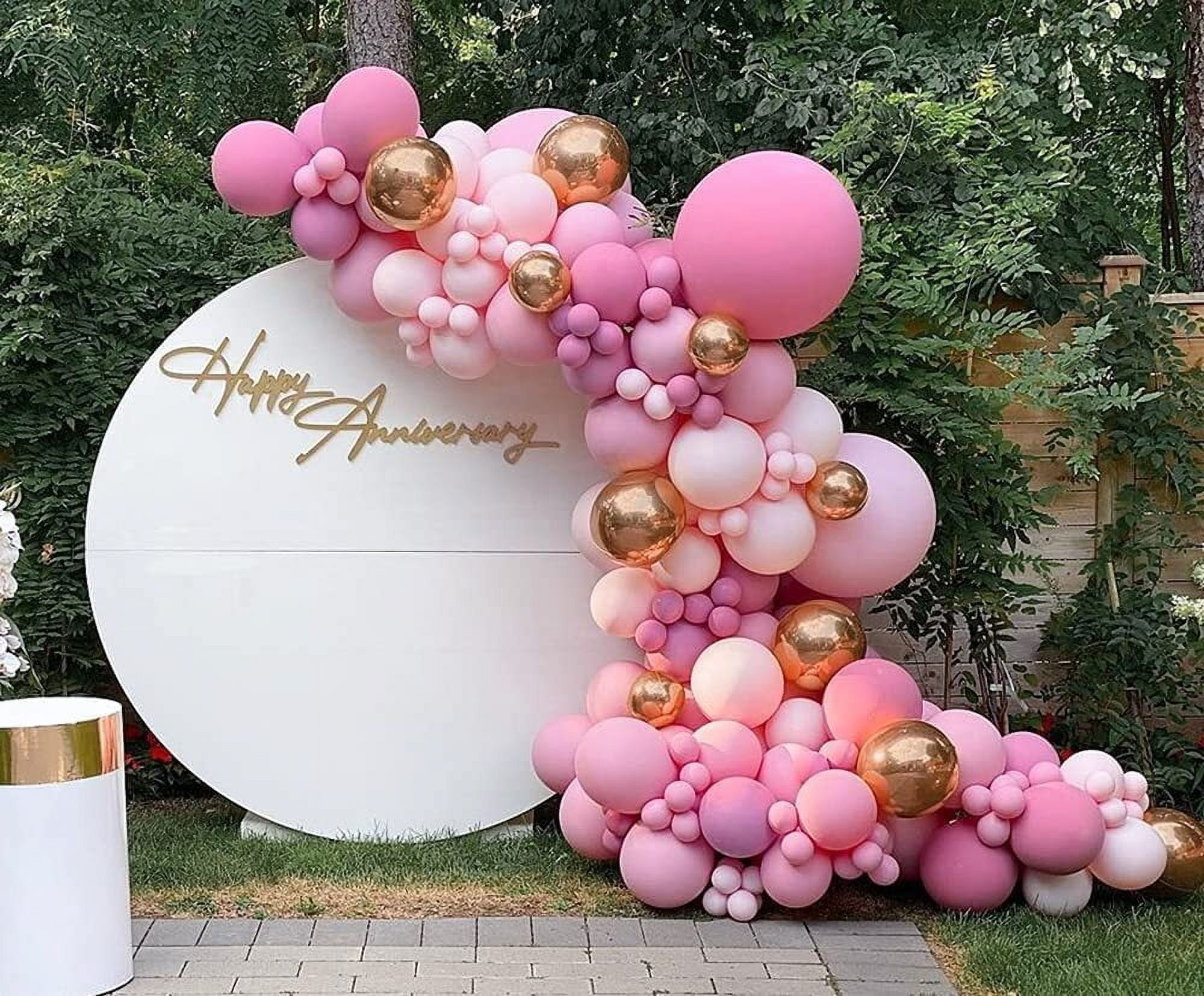 MMTX Pink Balloon Garland Arch Kit with Confetti and Rose Gold 4D Balloons for Party Decorations (86 Piece Set) en75q