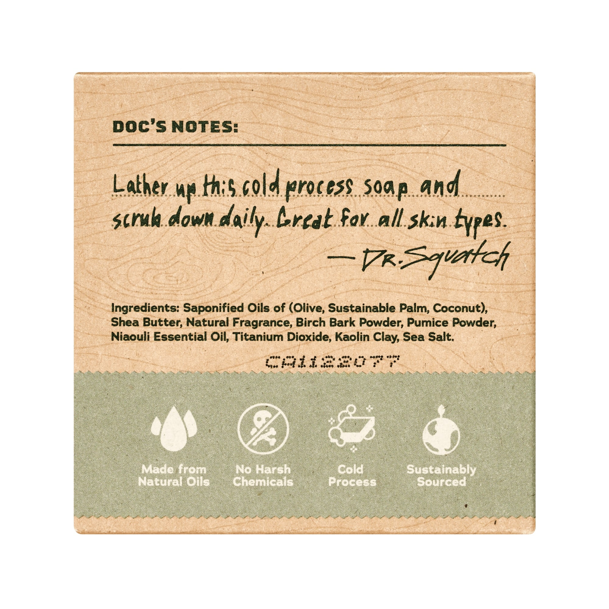Dr. Squatch Men's Natural Bar Soap, Birchwood Breeze Scented Exfoliating Body Wash (5 oz) sidv9