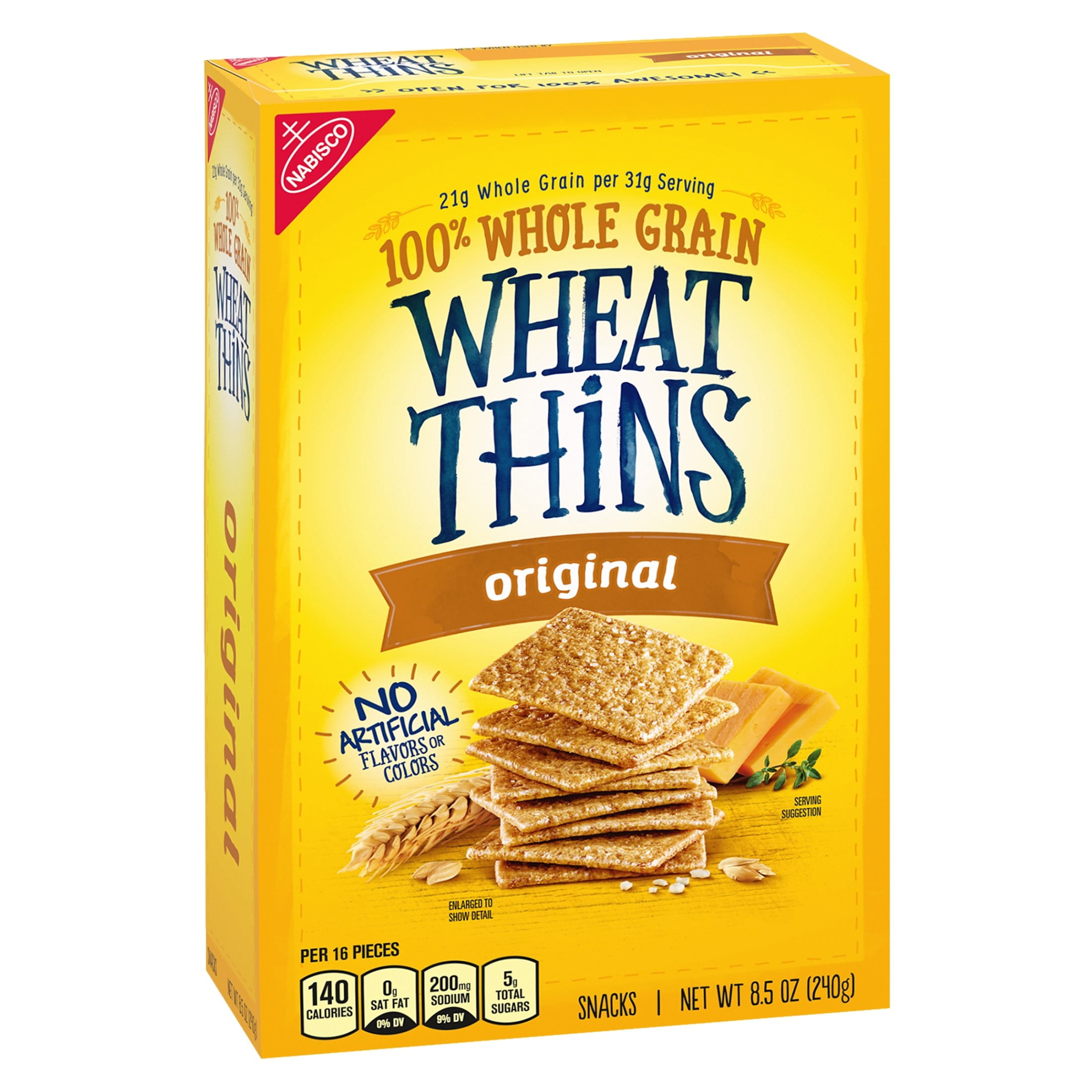 Wheat Thins Original Whole Grain Crackers, Crispy Savory Snack Crackers (8.5 oz) z33pu