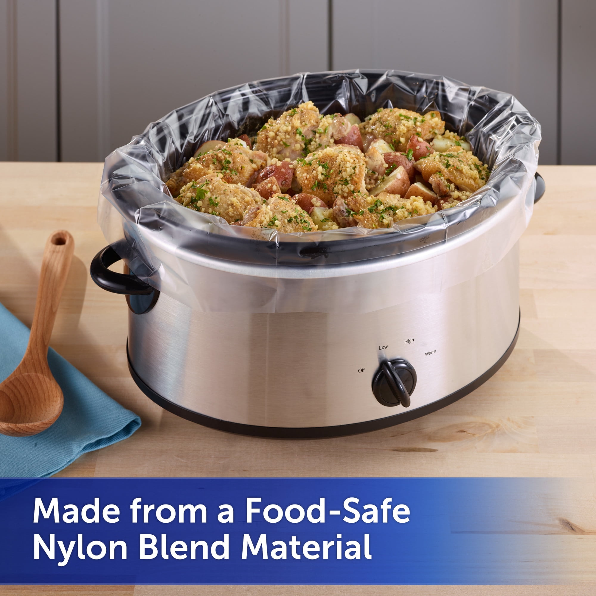 Reynolds Kitchens Slow Cooker Liners, Non-Stick Heat-Resistant Cooking Bags (Regular, 10 Count) pxvj2