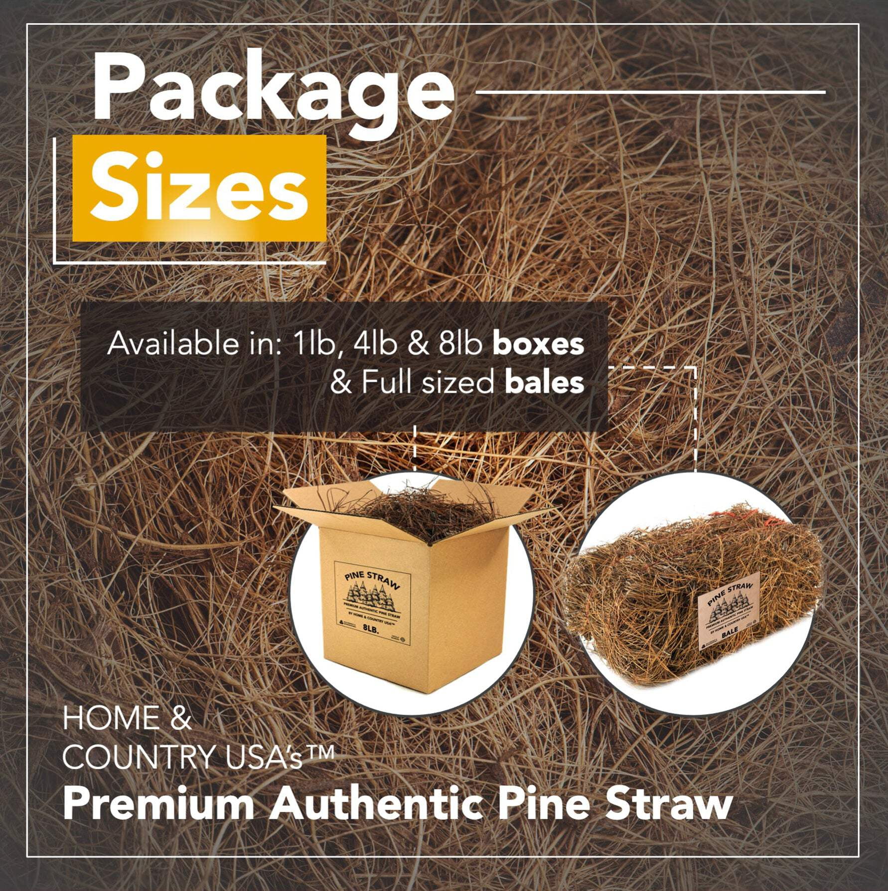 Premium Pine Straw Mulch Bale for Landscaping and Gardening (Black, 35 lb) bffac