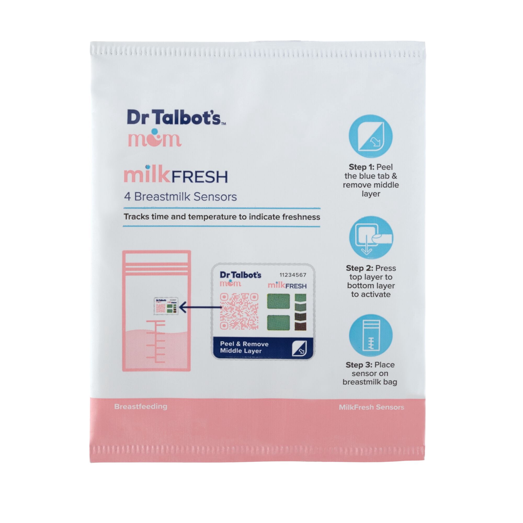 Dr. Talbot's Mom Breastmilk Storage Bags with MilkFresh Sensors (50 Count) 8kzzk
