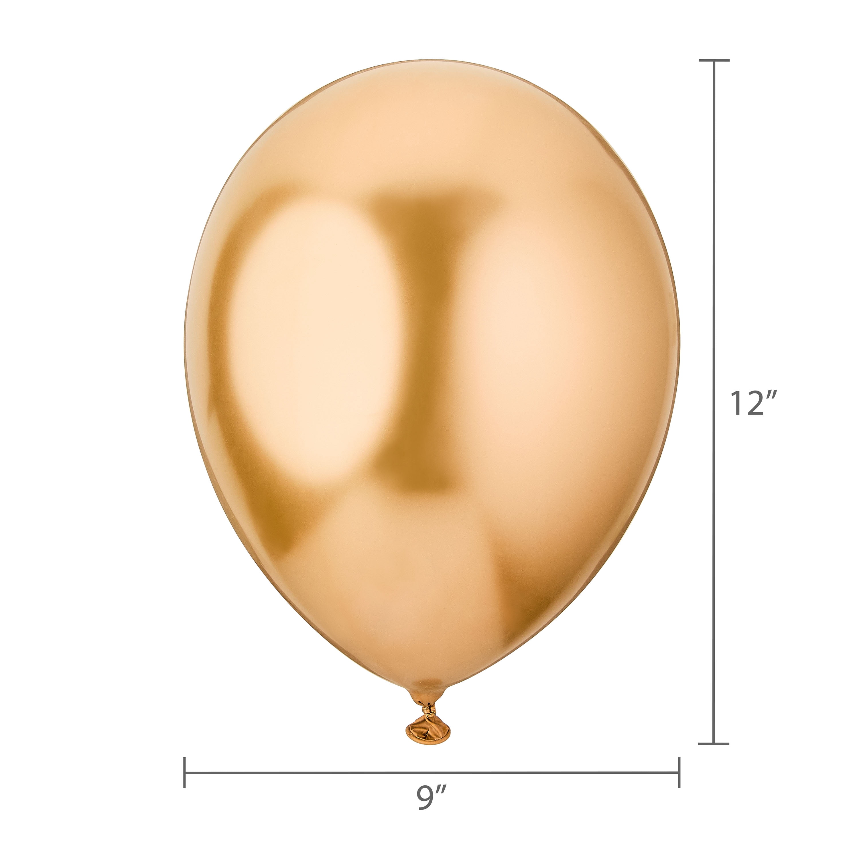 Way To Celebrate Gold Metallic Latex Balloons with Chrome Effect (5 Pieces, 12 in) 2kke4