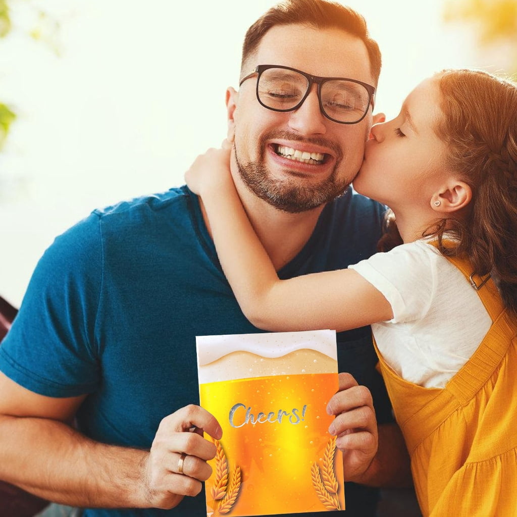 JZROCKER 3D Pop-Up Beer Greeting Card for Father's Day Birthday Anniversary (6 in x 6 in) qn8bk