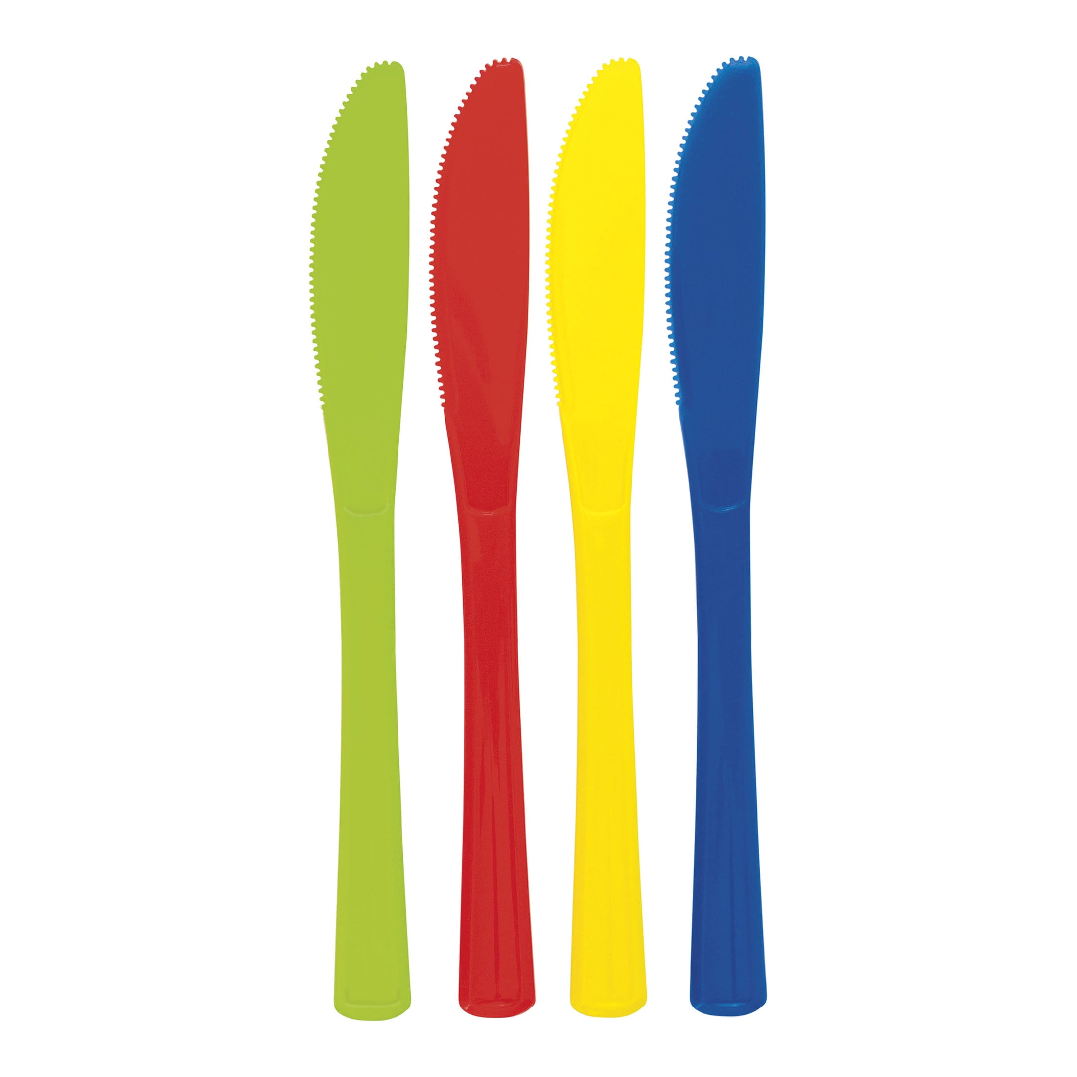 Way To Celebrate Disposable Cutlery Set, Party Supplies for Birthday and Events (Assorted Colors, 24 Pieces) 6eu68