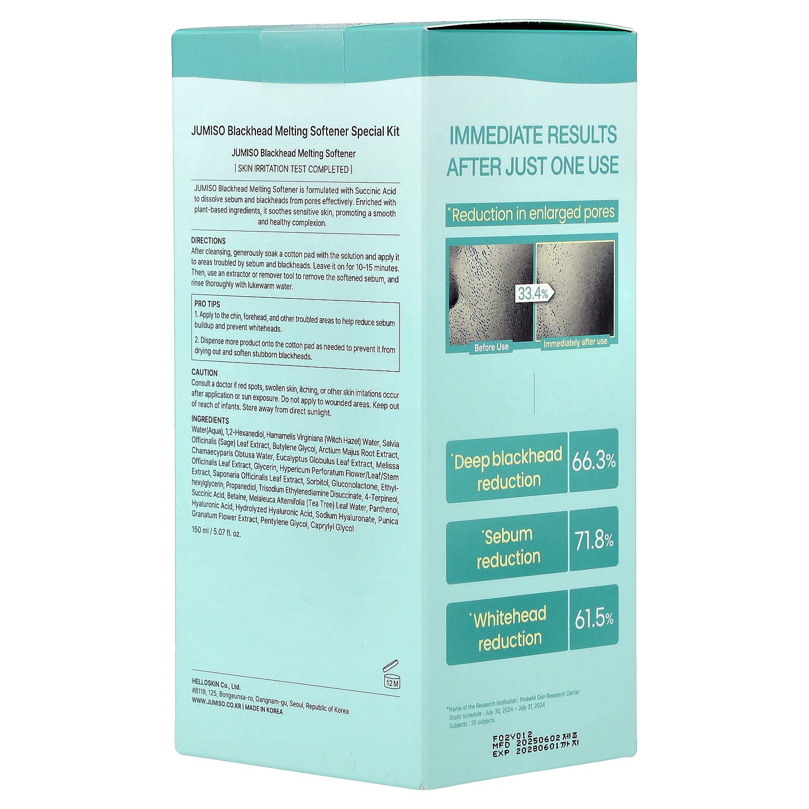 Jumiso Blackhead Melting Softener Pore Care Kit (5.07 fl oz, 52 Piece Set) rf7lf