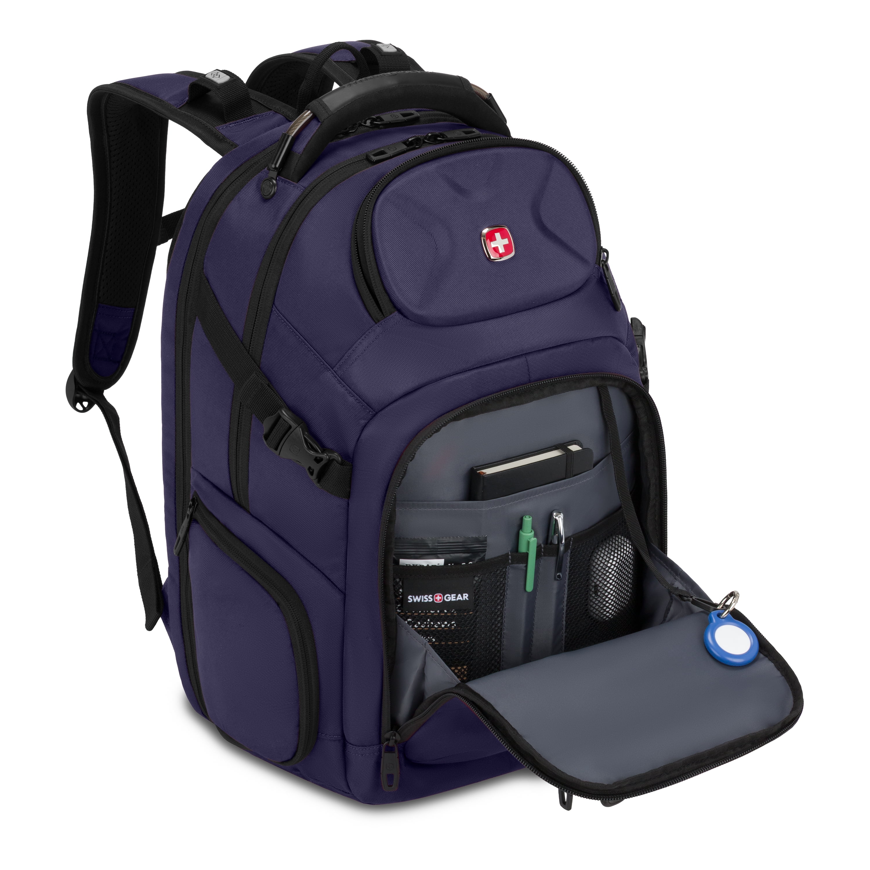 SWISSGEAR Stride ScanSmart Laptop Backpack, Ergonomic Travel Bag for 17 in Laptops (Peacoat Blue, 18 x 13.25 x 7.5 in) h9zll