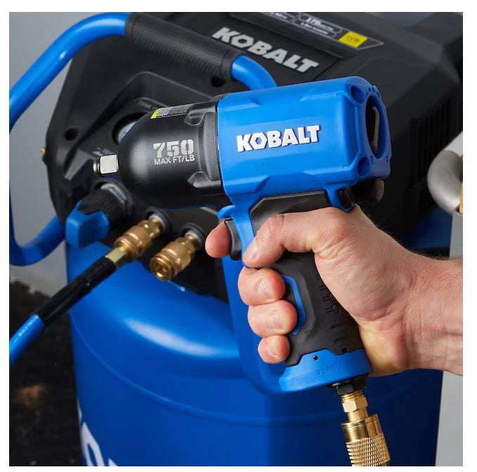 Kobalt 0.5-in Drive Air Impact Wrench, 750 ft-lb Torque, Heavy-Duty Pneumatic Tool (0.5 in) eeg6e